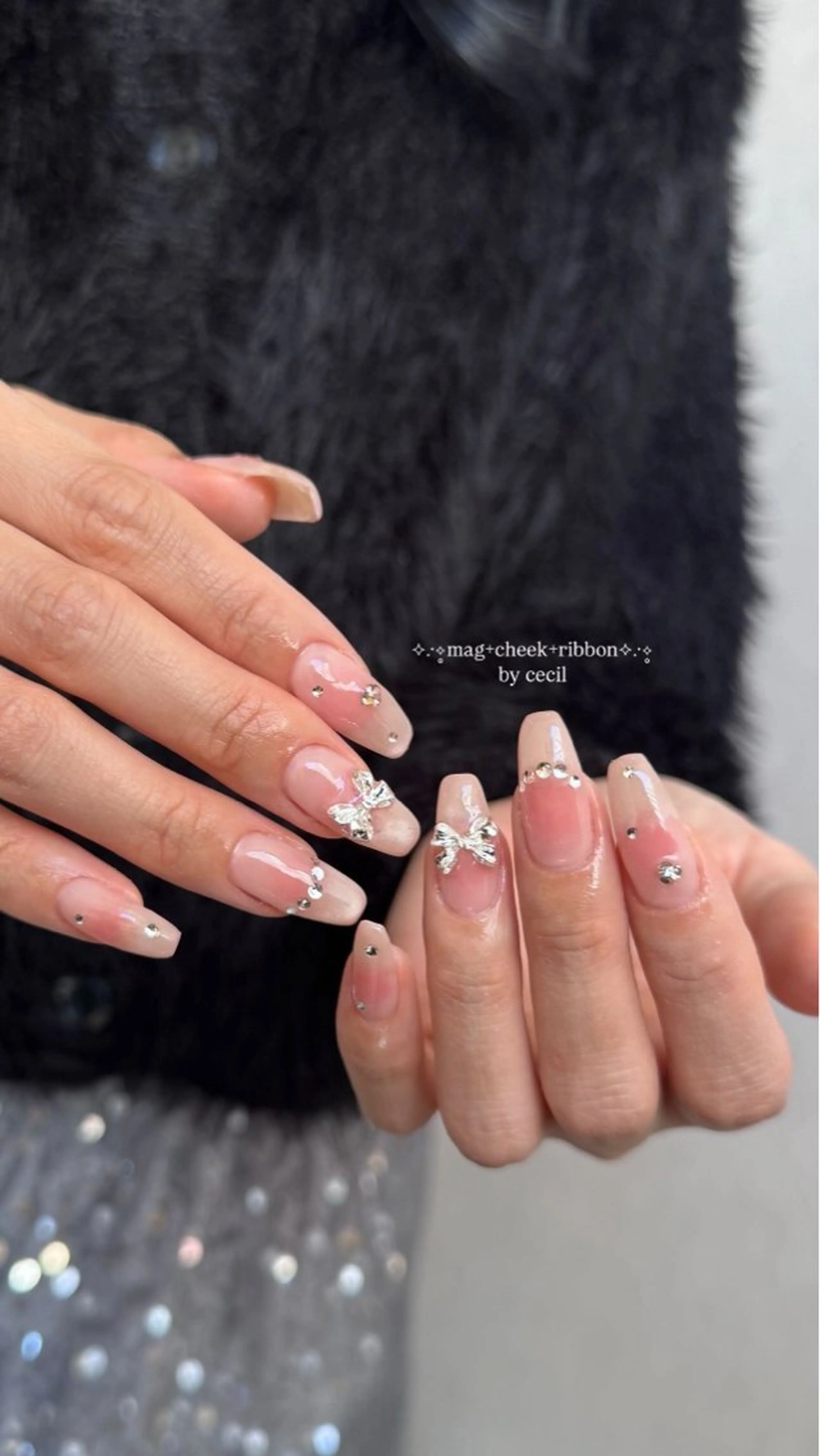ネイル フレンチネイル 韓国ネイル マグネットネイル メンズネイル ニュアンスネイル ハンドネイル GRANDE大須 Cecil💜のネイルデザイン