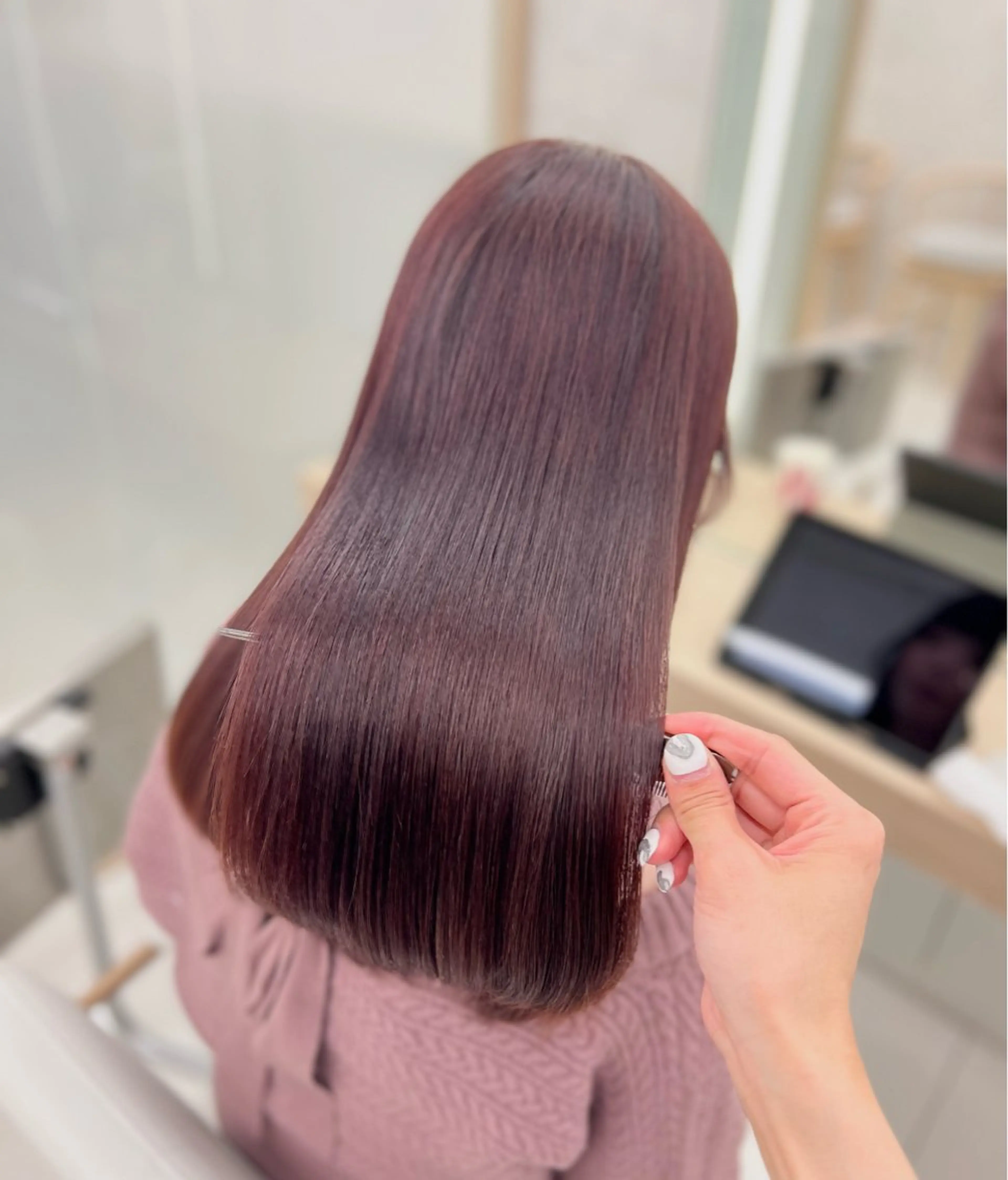 ロング カラー カット ヘアカラー トリートメント レイヤー×韓国 🇰🇷鈴木啓太のヘアスタイル