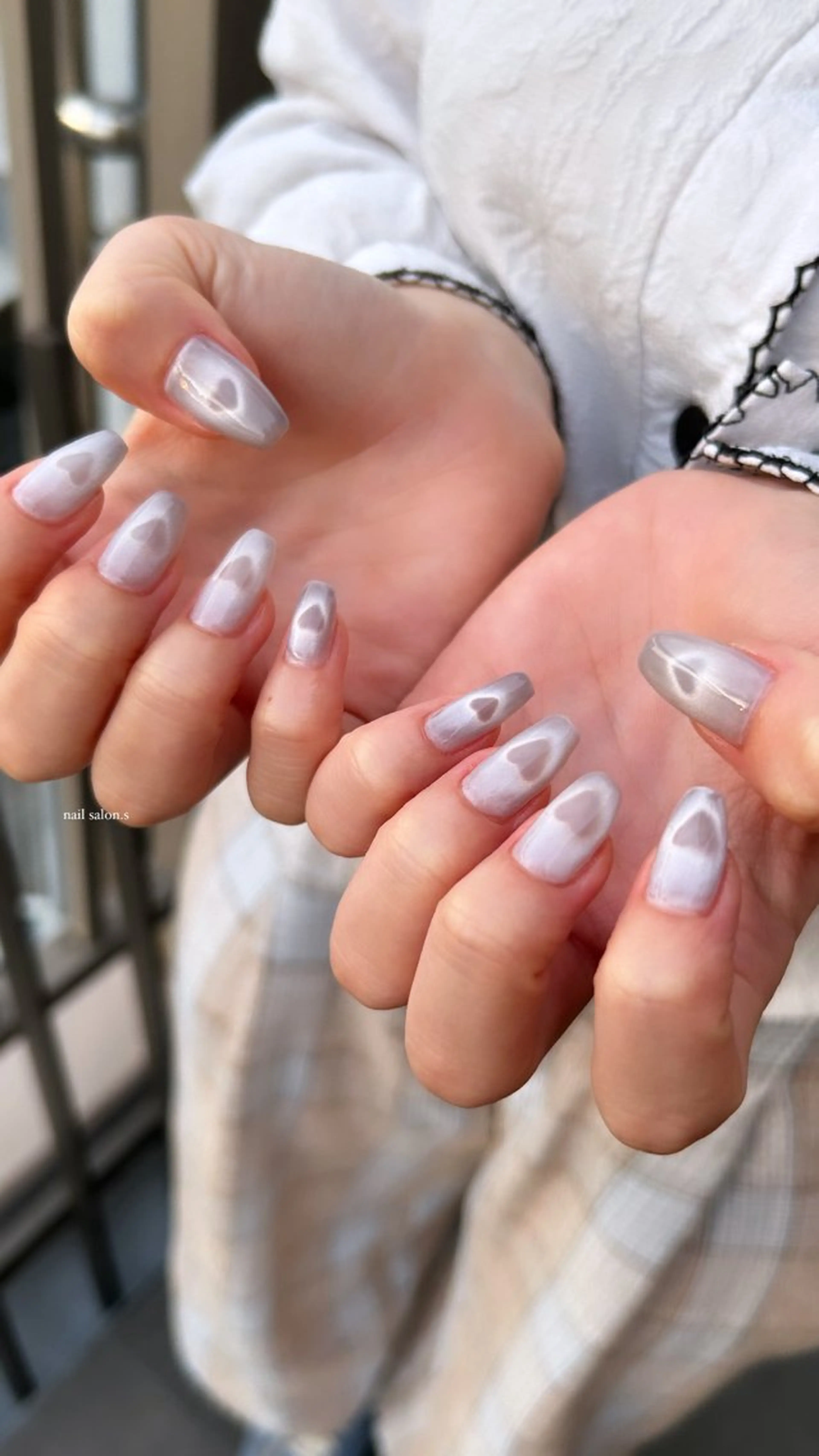 ネイル ハート マグネットネイル ハンドネイル 関山 志乃のネイルデザイン