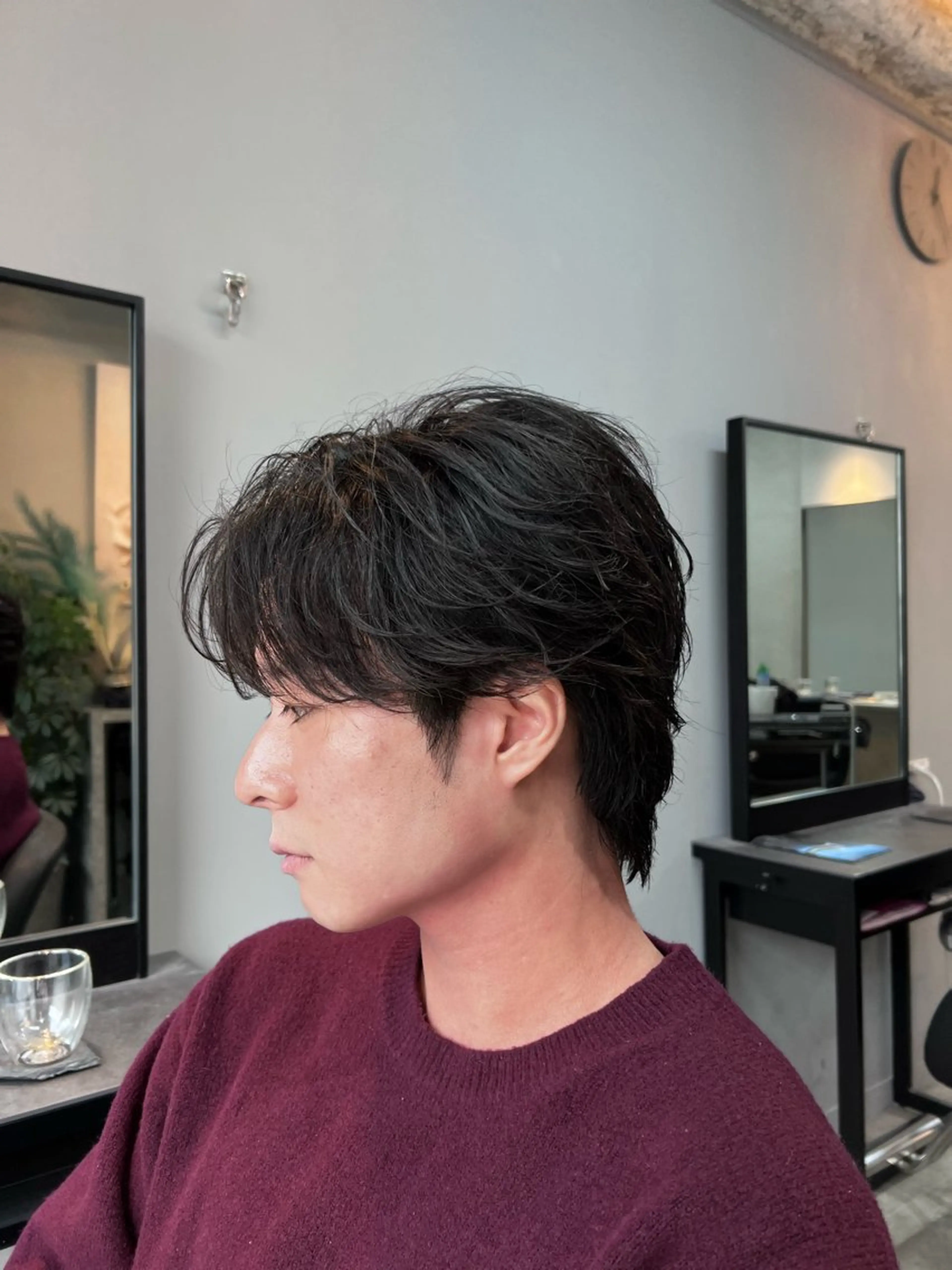 ショート パーマ メンズ センターパート メンズパーマ ニュアンスパーマ スパイラルパーマ Alo所属・💥メンズパーマ /表参道/モント💥のヘアスタイル