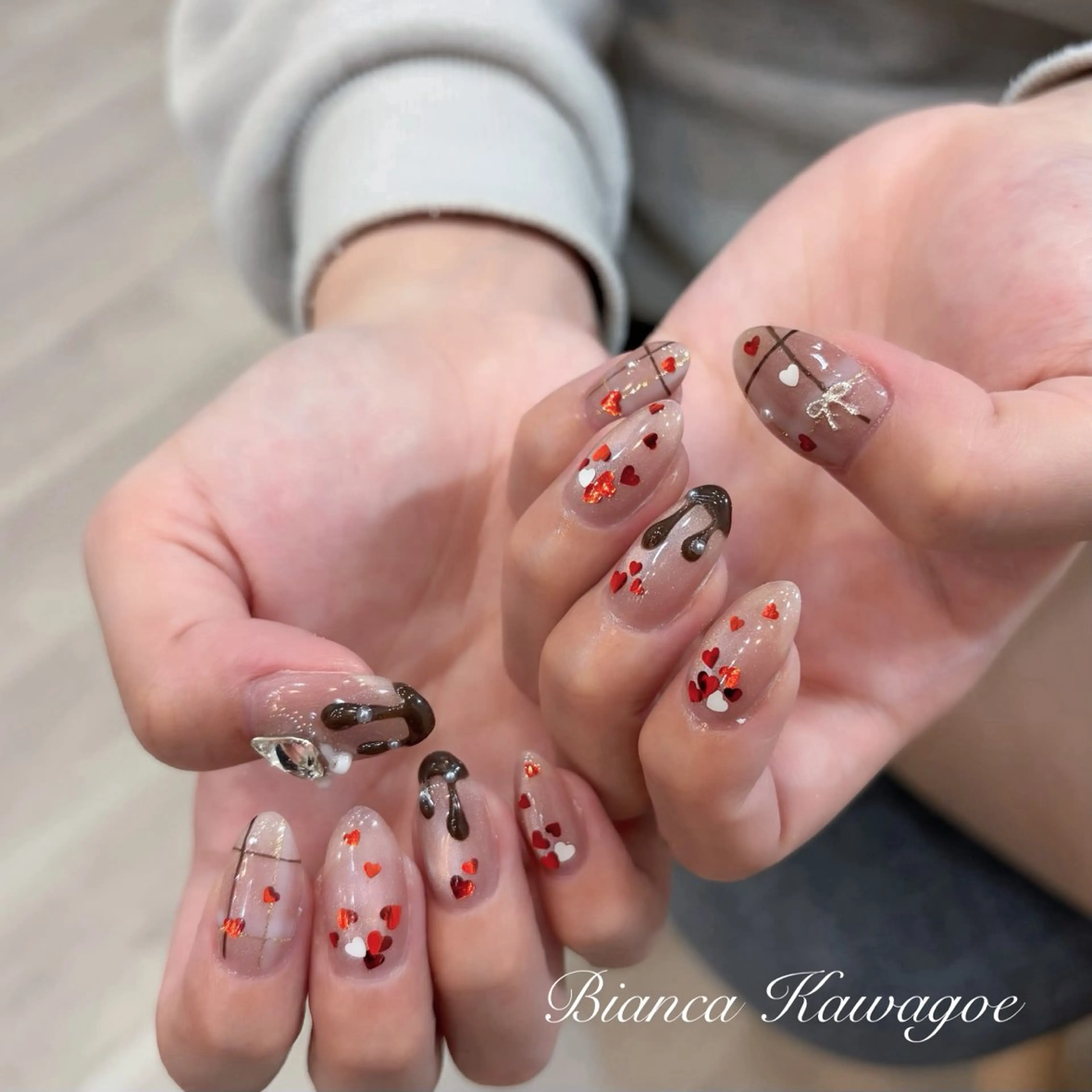 ネイル ハンドネイル Bianca川越 🍓Nakasoneのネイルデザイン
