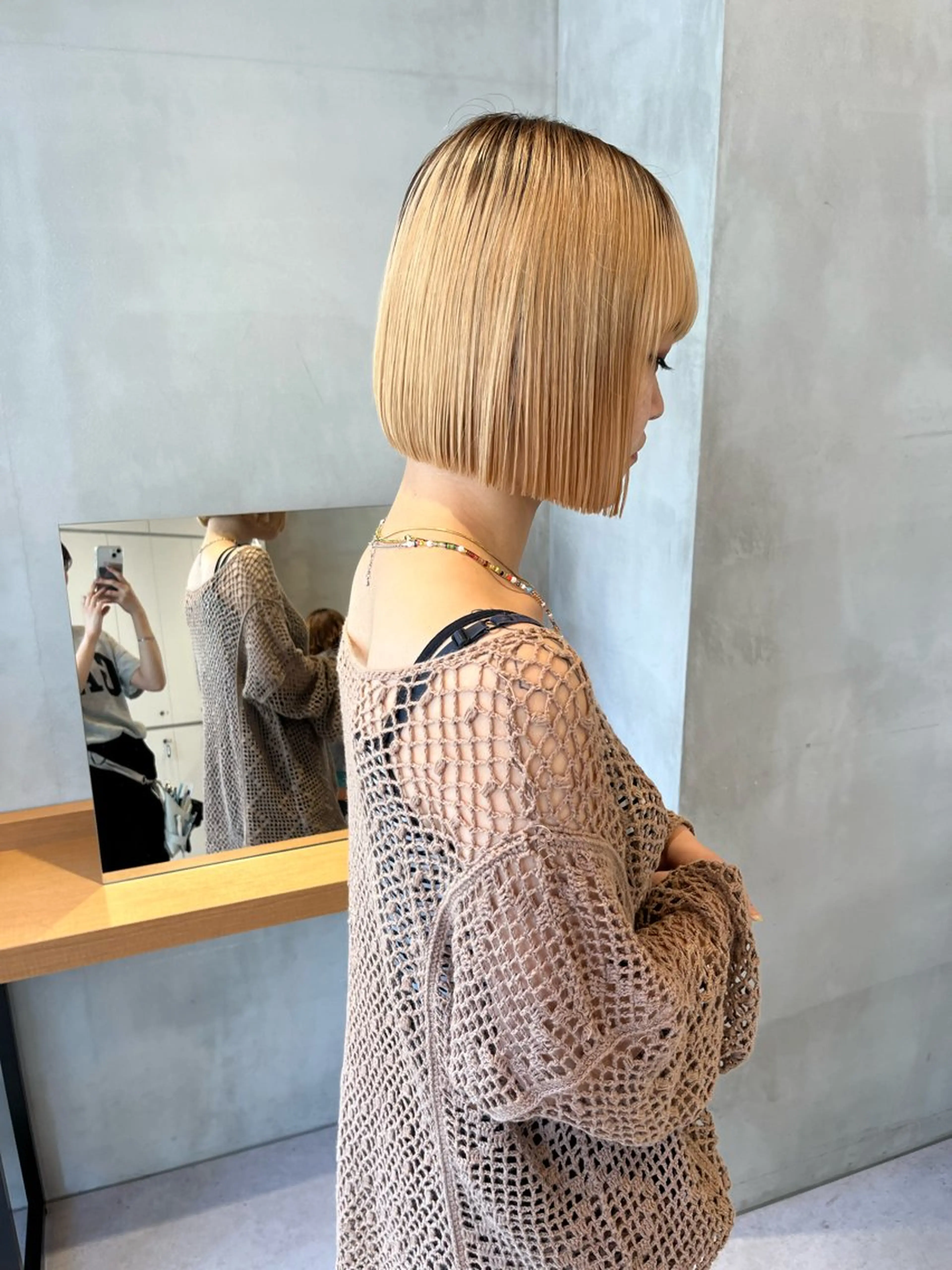 ミディアム カラー カット ヘアカラー トリートメント 韓国ボブ&顔まわり レイヤー♡TOMOEのヘアスタイル