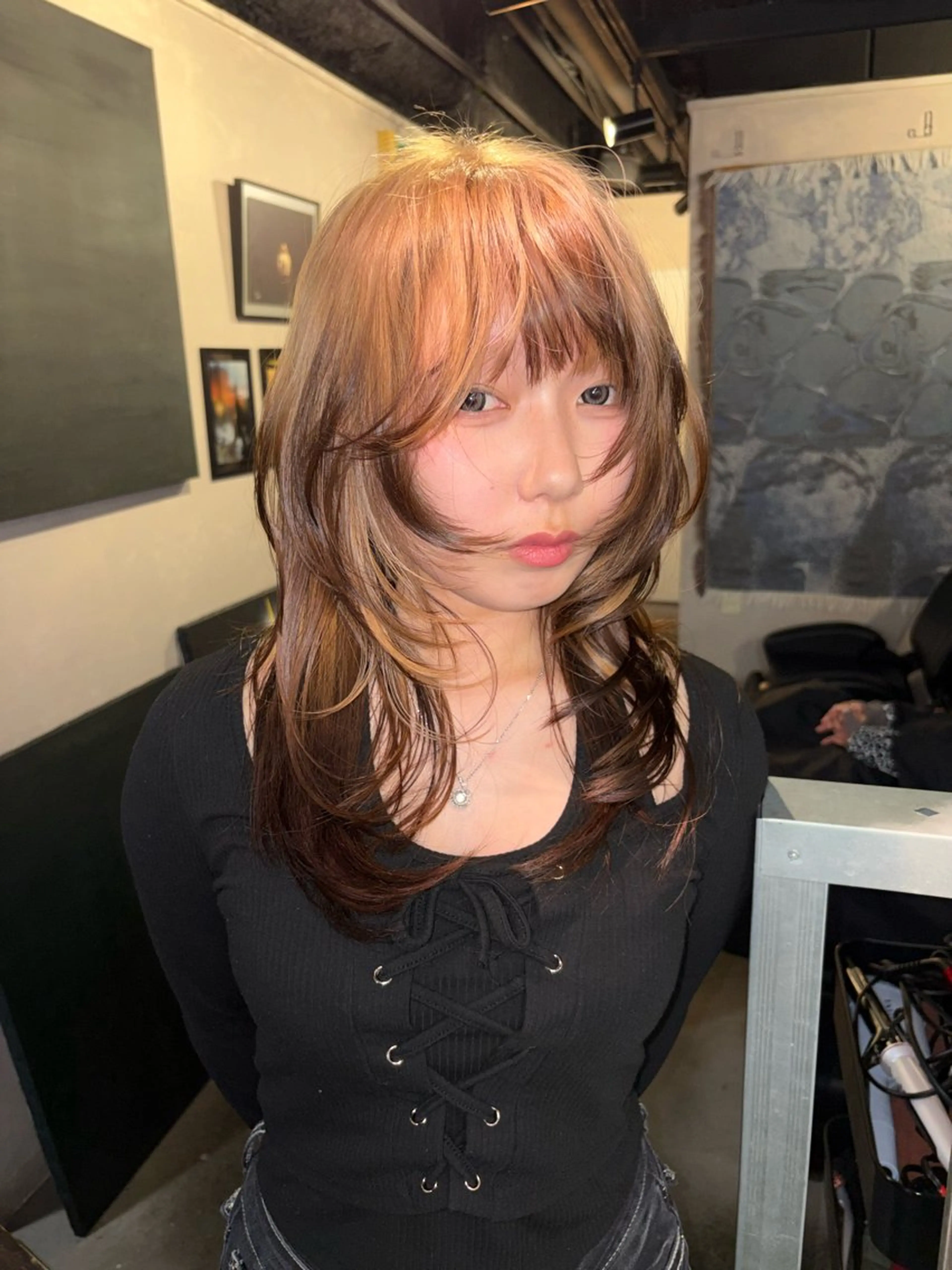 ミディアム カラー カット ヘアカラー givet所属・心斎橋/デザインカラ ー/海外風/ナツミのヘアスタイル