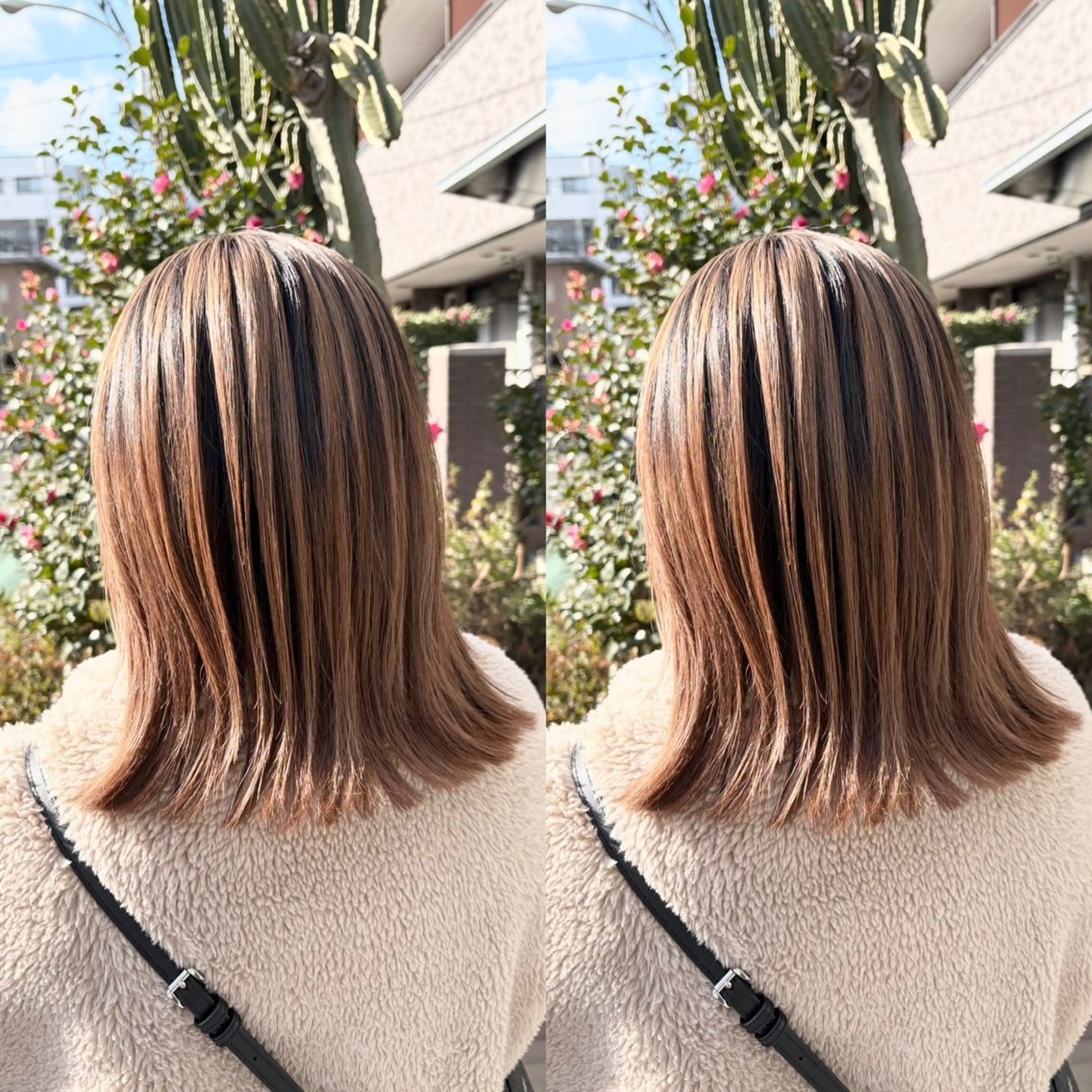 ミディアム カラー バレイヤージュ レイヤーカット Livnaリヴナ立川所属・レイヤー/ハイライト /立川/赤池宏隆のヘアスタイル