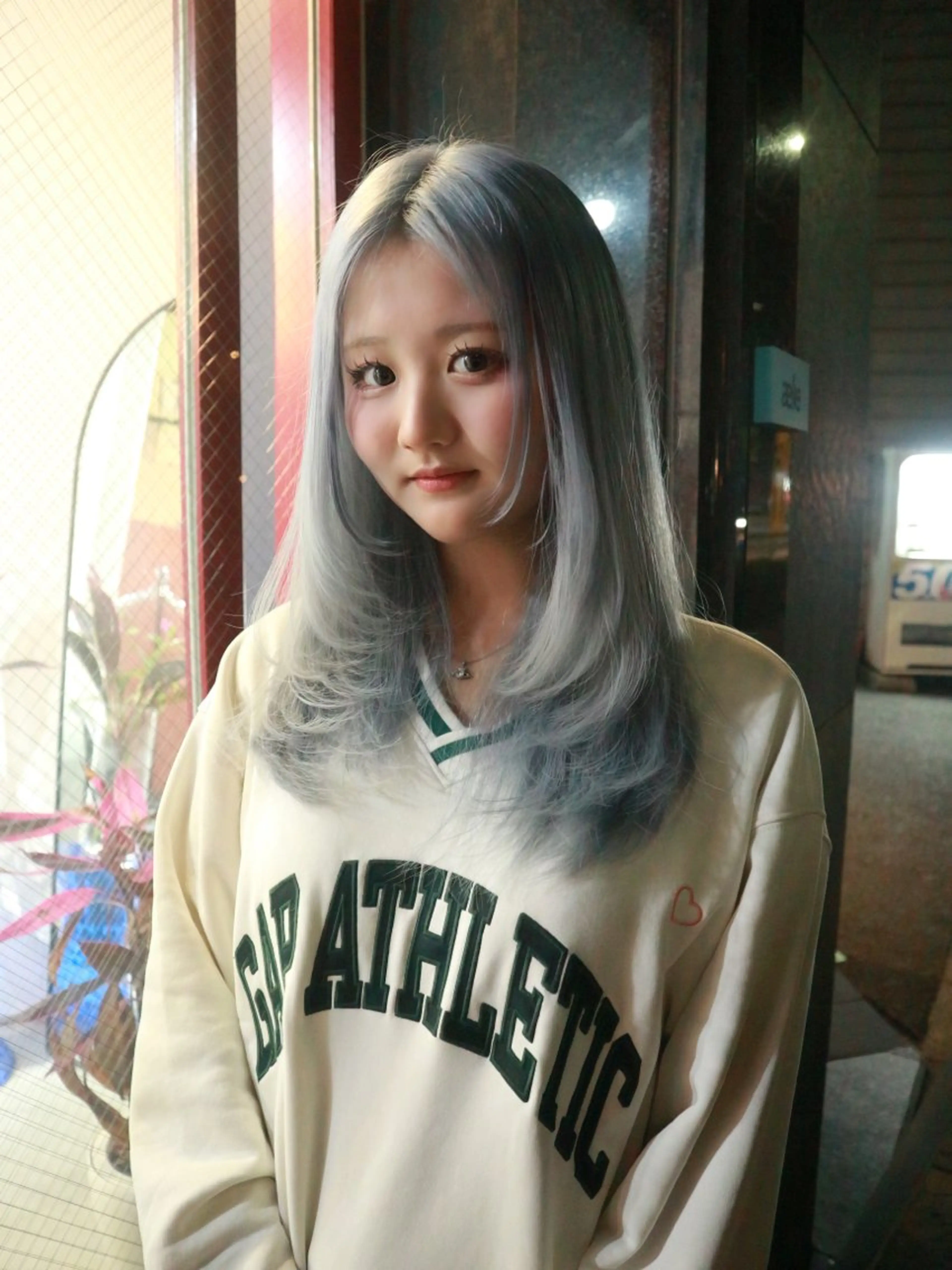 ロング カラー ヘアカラー トリートメント ハイトーン/メンズ/ デザイン/梅田/ミユのヘアスタイル