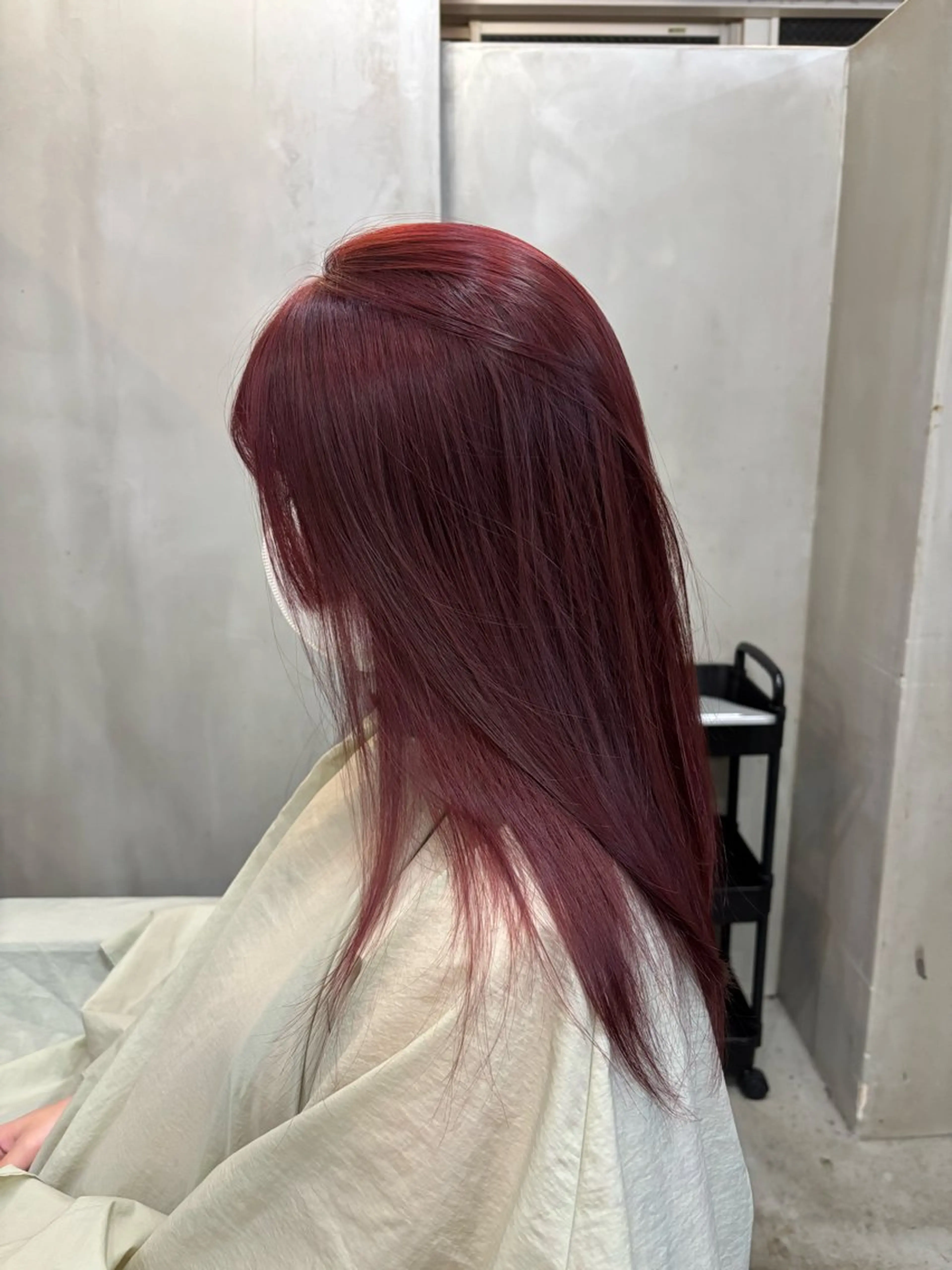 ミディアム カラー ボルドーカラー レッドカラー ヘアカラー VOYAGE所属・中園 康のヘアスタイル