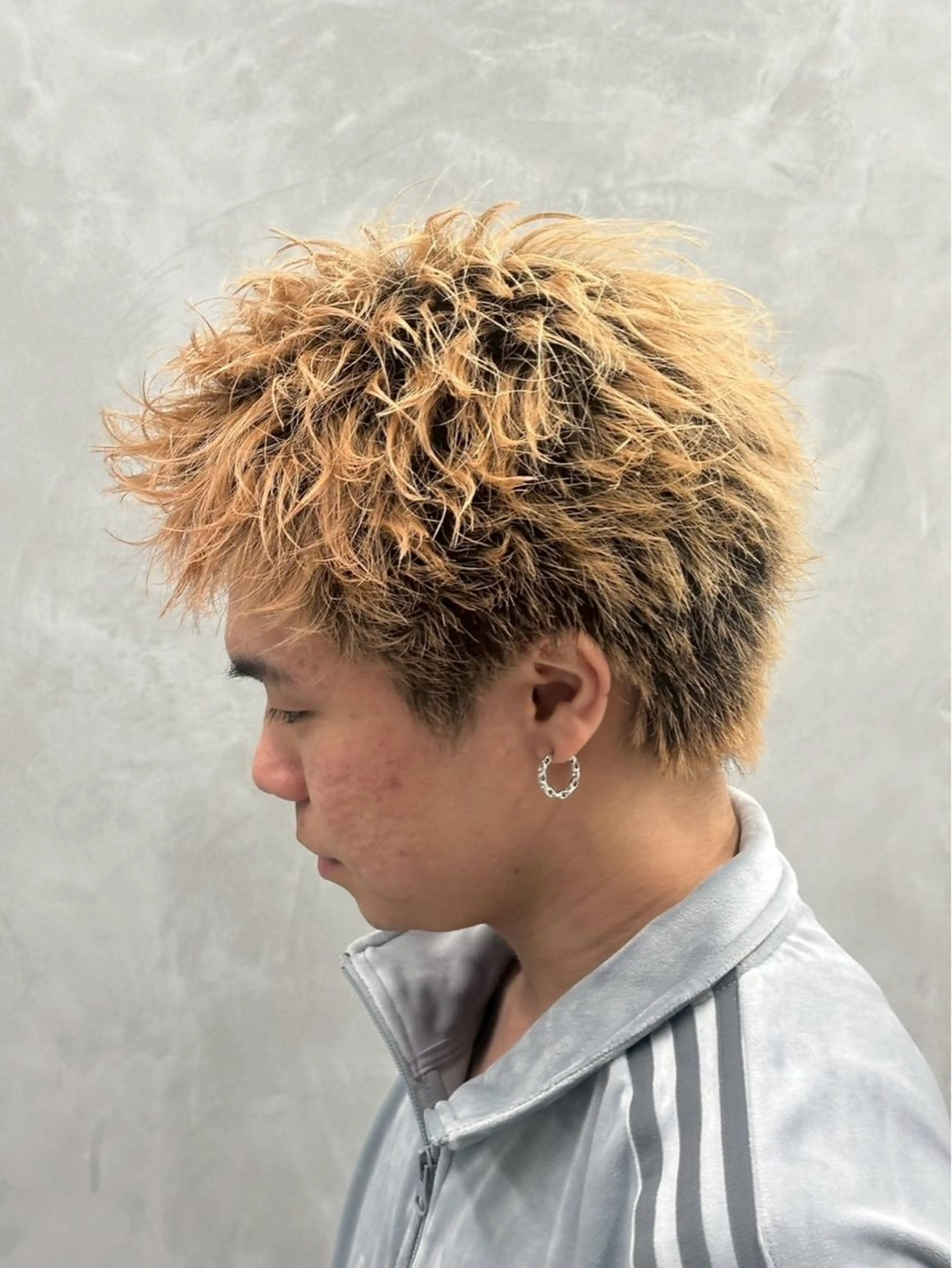 メンズ スパイキーショート メンズ専門/パーマ 特化/栄/北出瑞貴のヘアスタイル