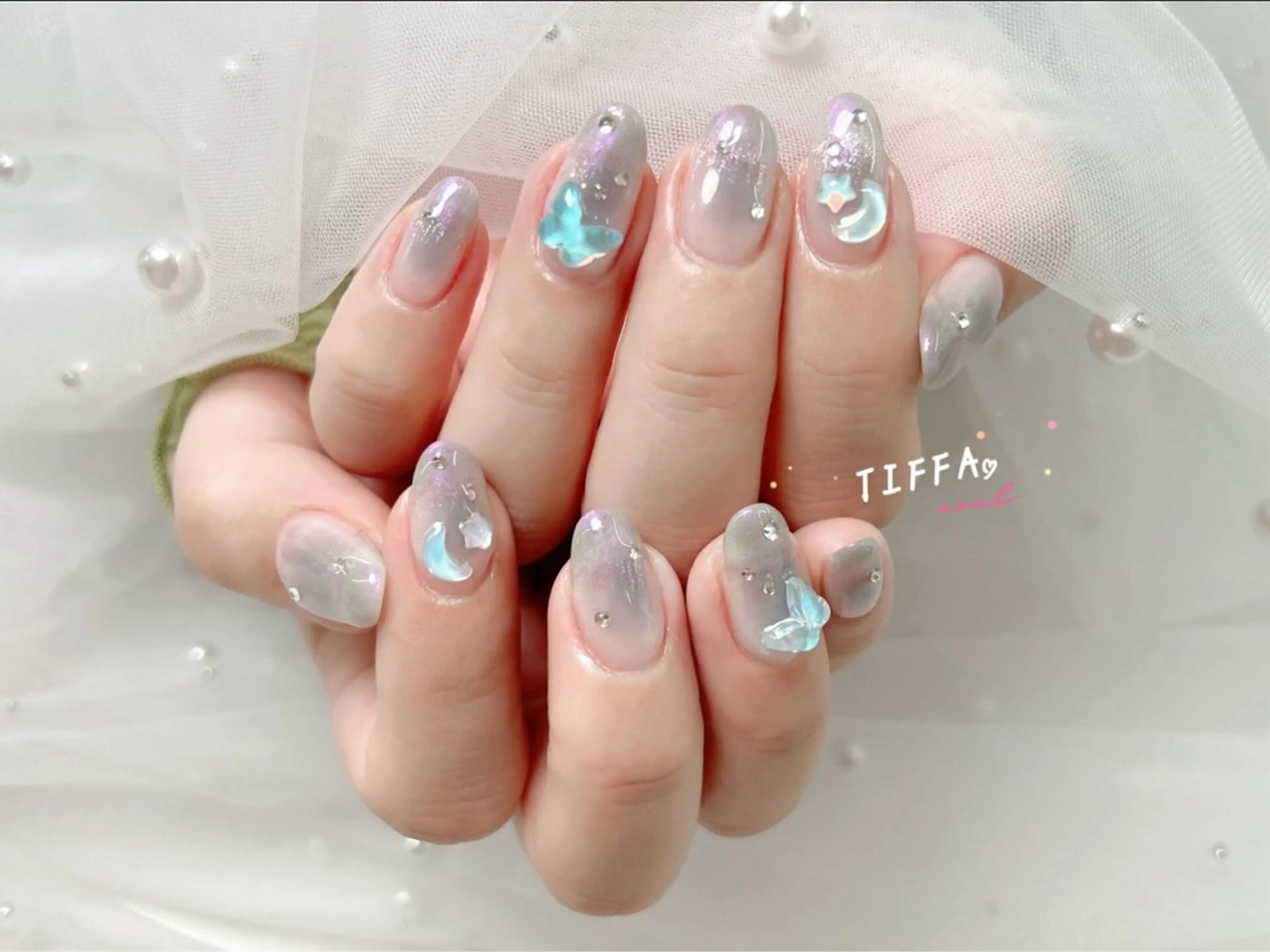 【人気】サマー期間限定★青チークマグネイル￥7980の写真