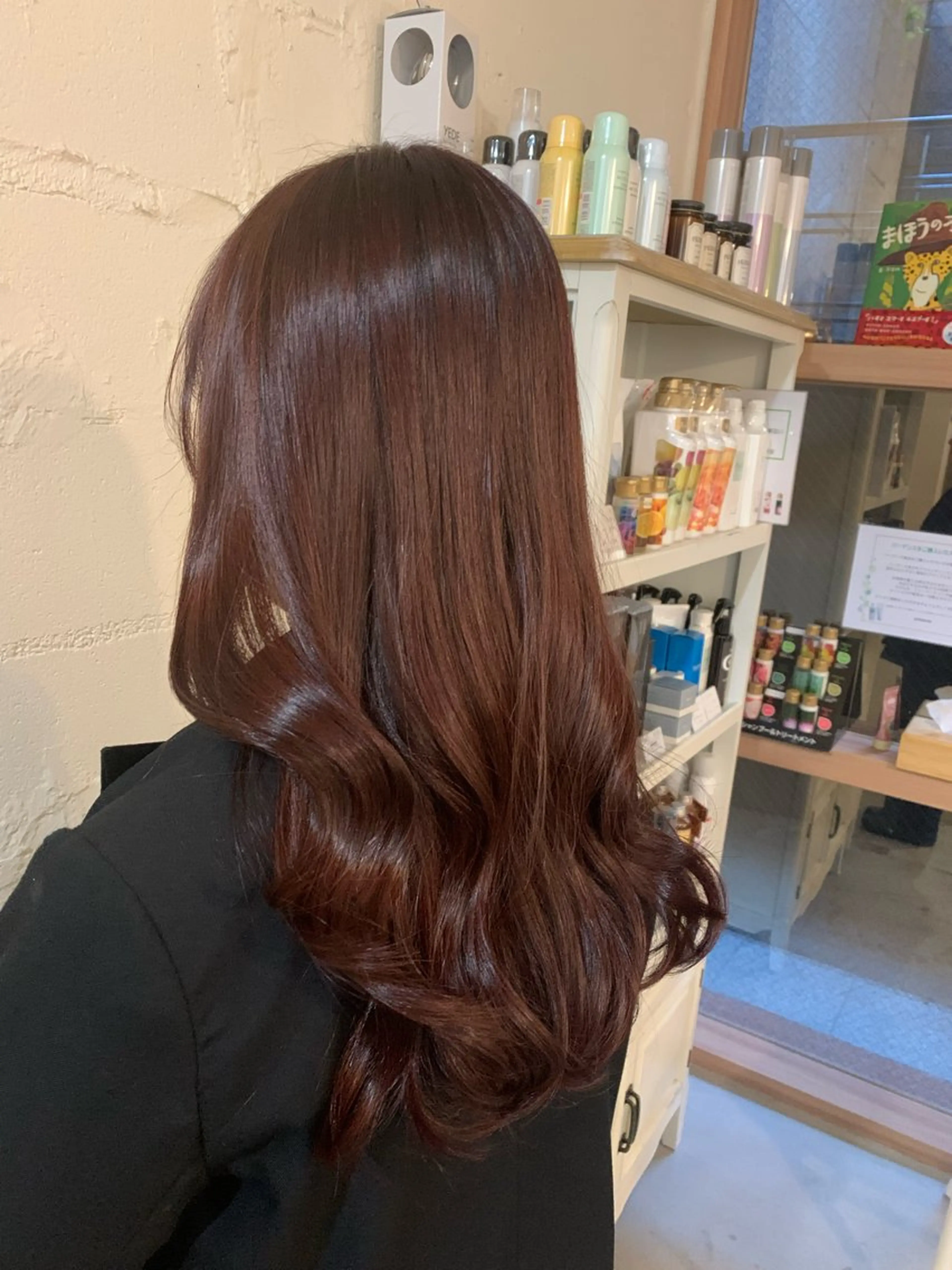 ロング カラー ブラウンカラー カシス 福永 ちひろのヘアスタイル