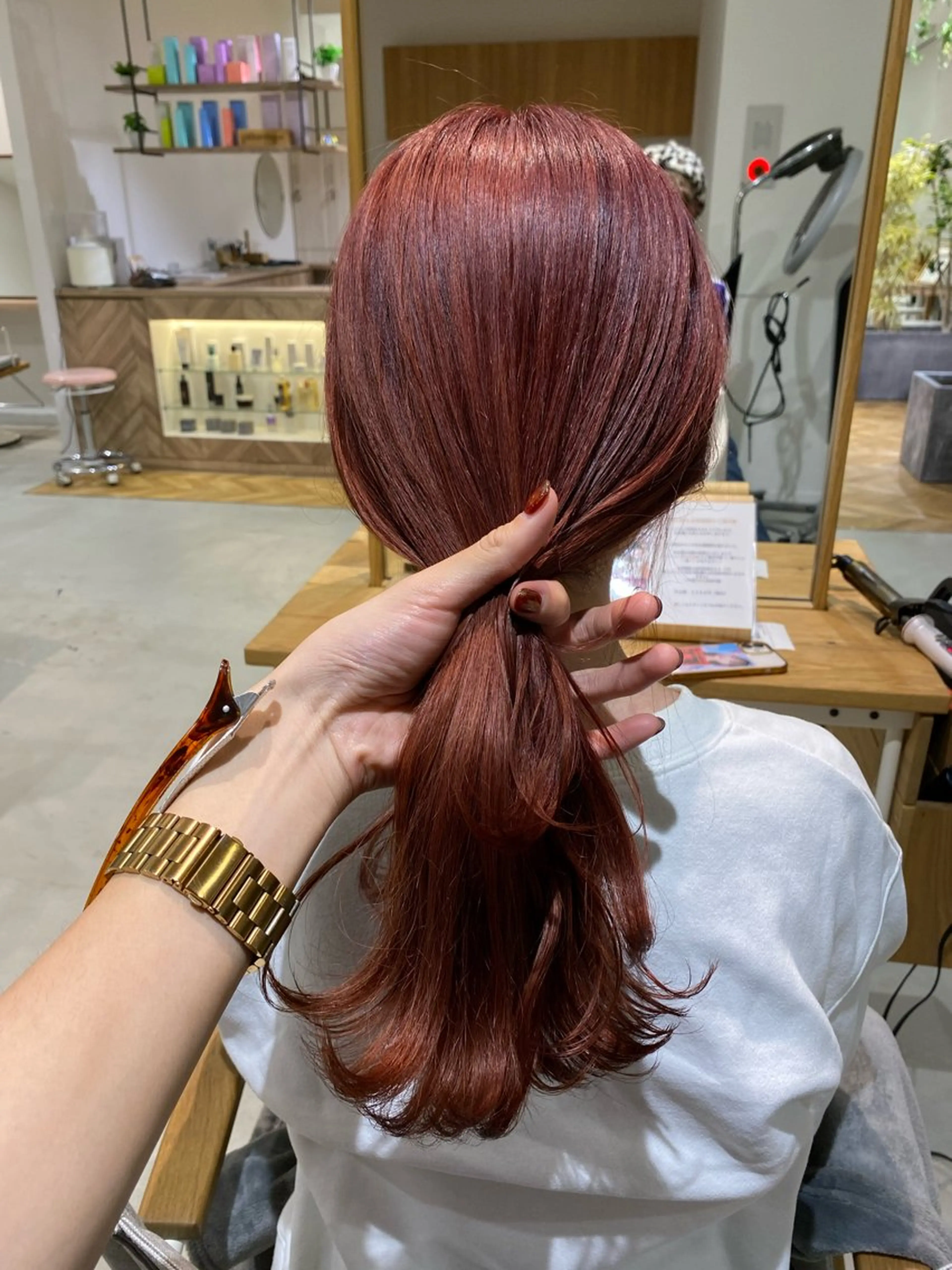 ミディアム カラー yate'/ Wカラー/小出捷也のヘアスタイル