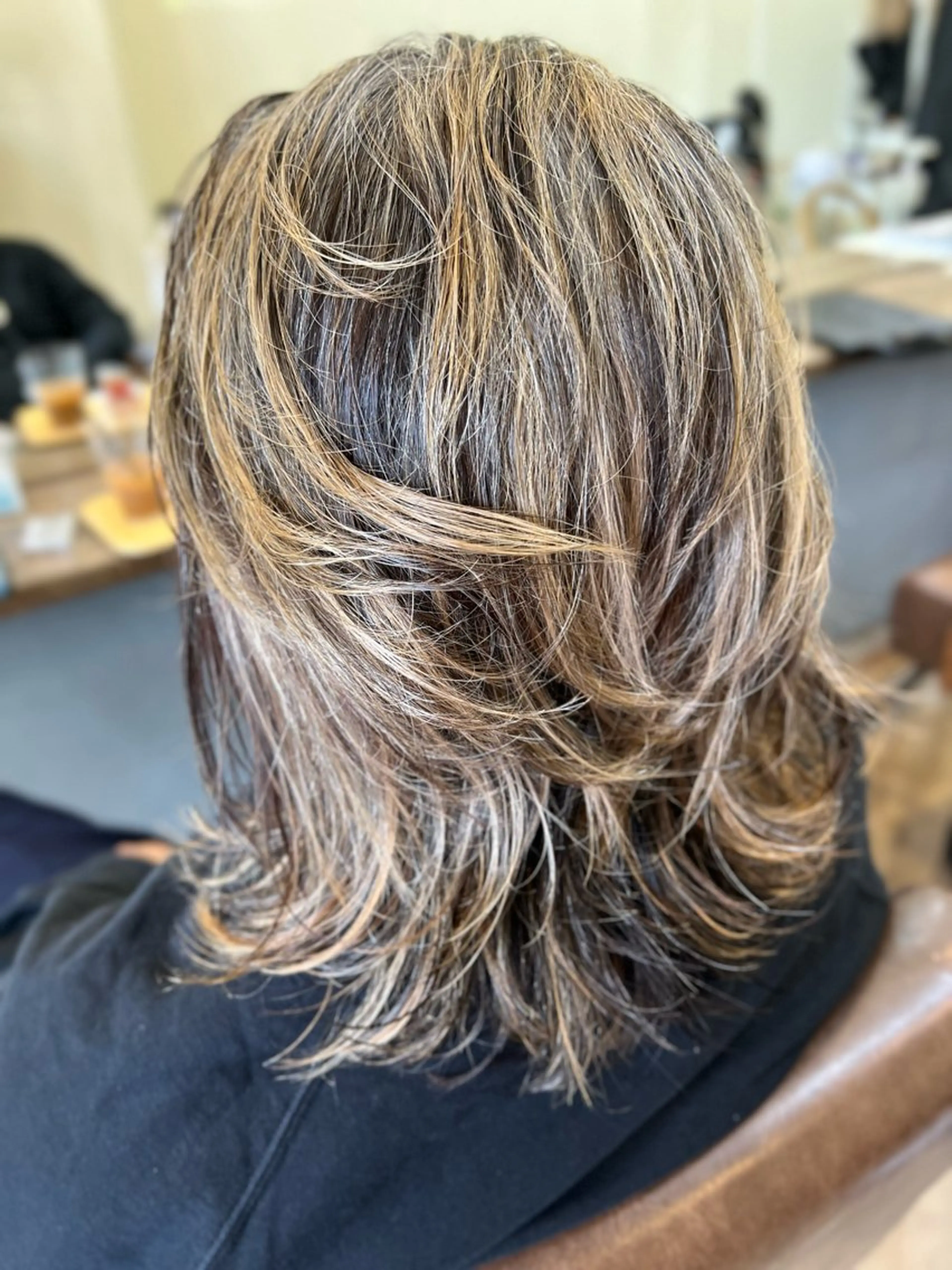 ロング カラー パーマ メンズ 鶴見 和美のヘアスタイル