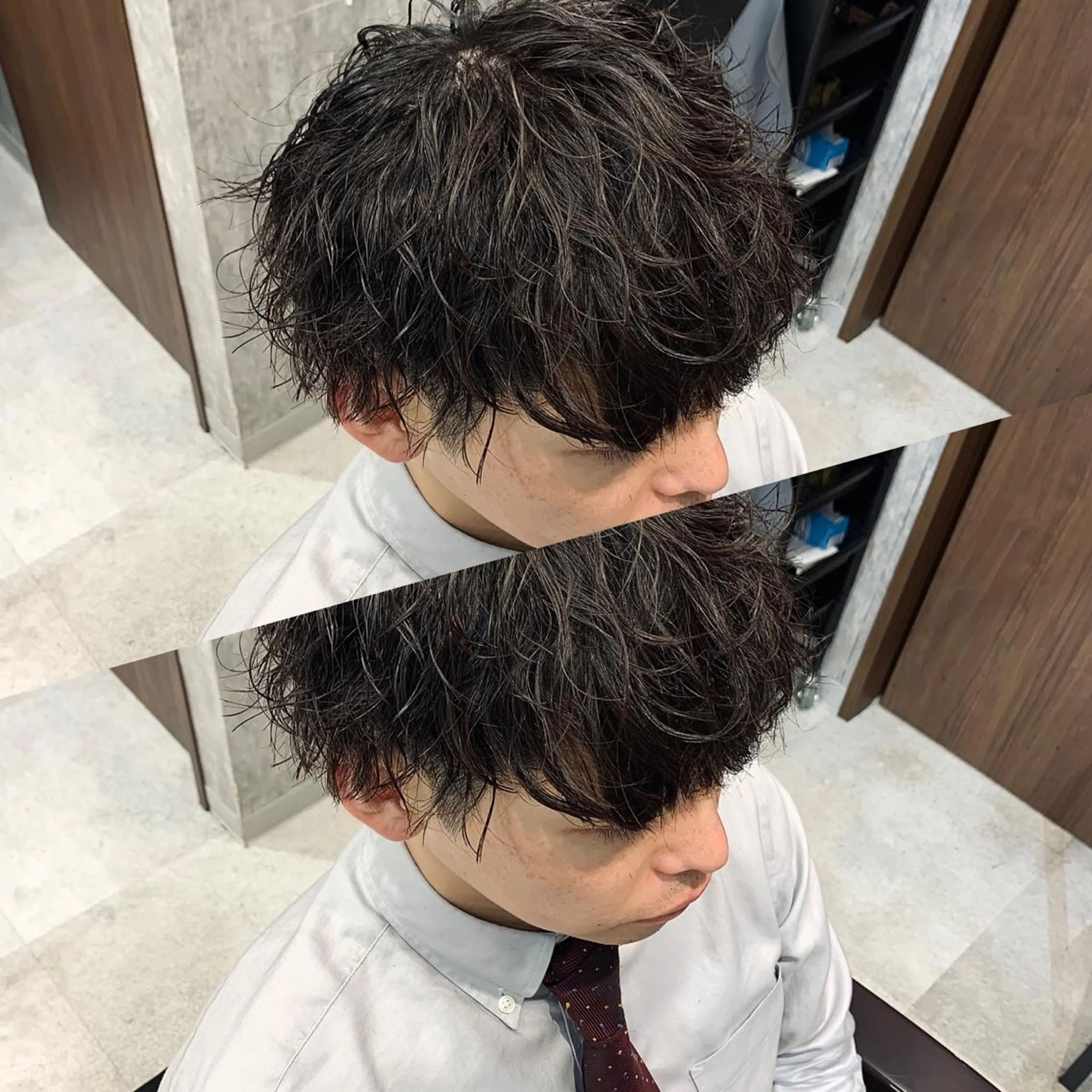 ショート パーマ メンズ メンズパーマ スパイラルパーマ AI TOKYO  横浜店所属・メンズ支持数No.1 👑リュウ👑のヘアスタイル