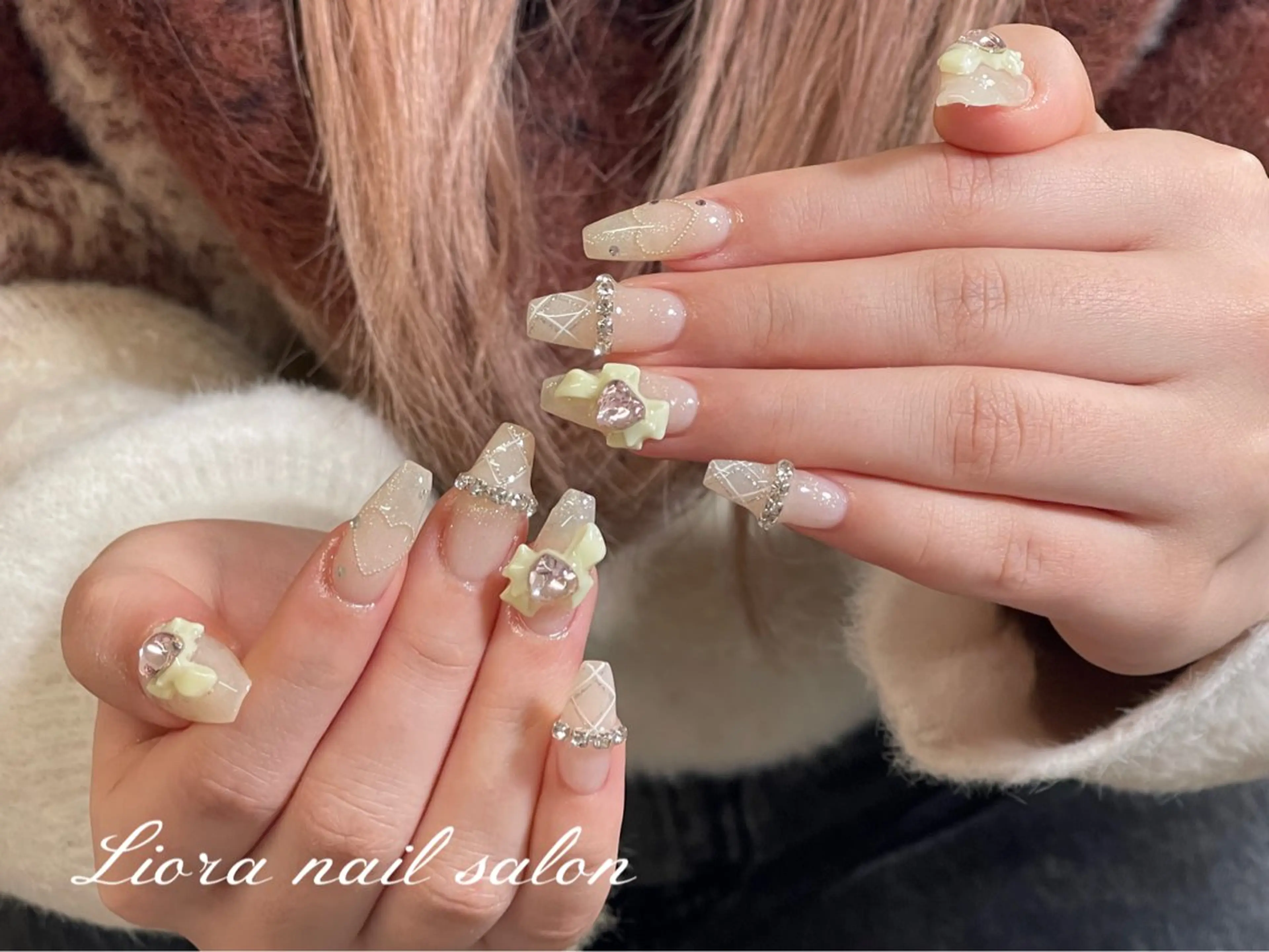 ネイル チークネイル フットネイル フレンチネイル ジェルネイル ガーリー ハンドネイル Liora nail スカルプ専門店のネイルデザイン