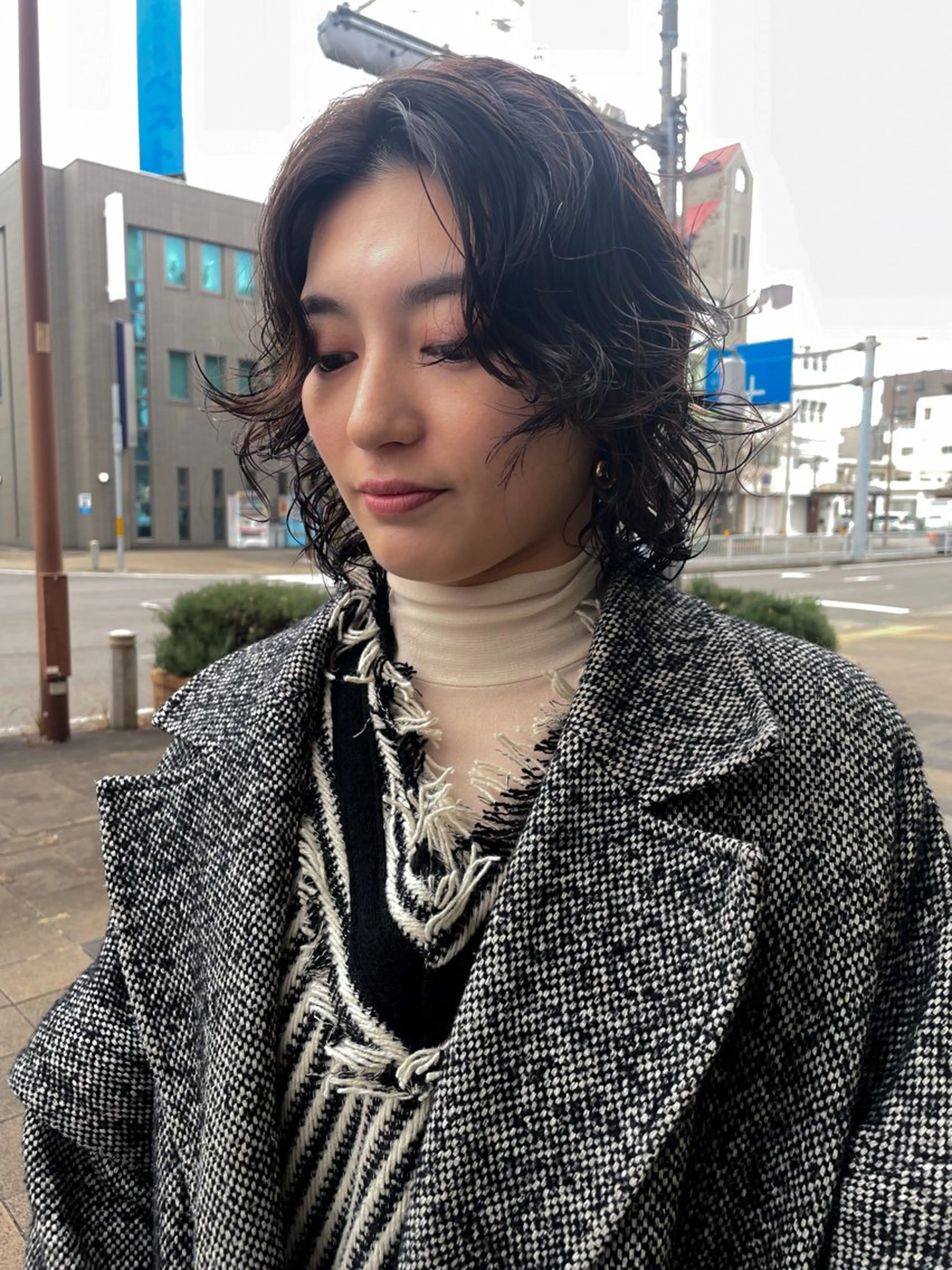 ショート パーマ パーマ/レイヤー 岩山丈一郎のヘアスタイル