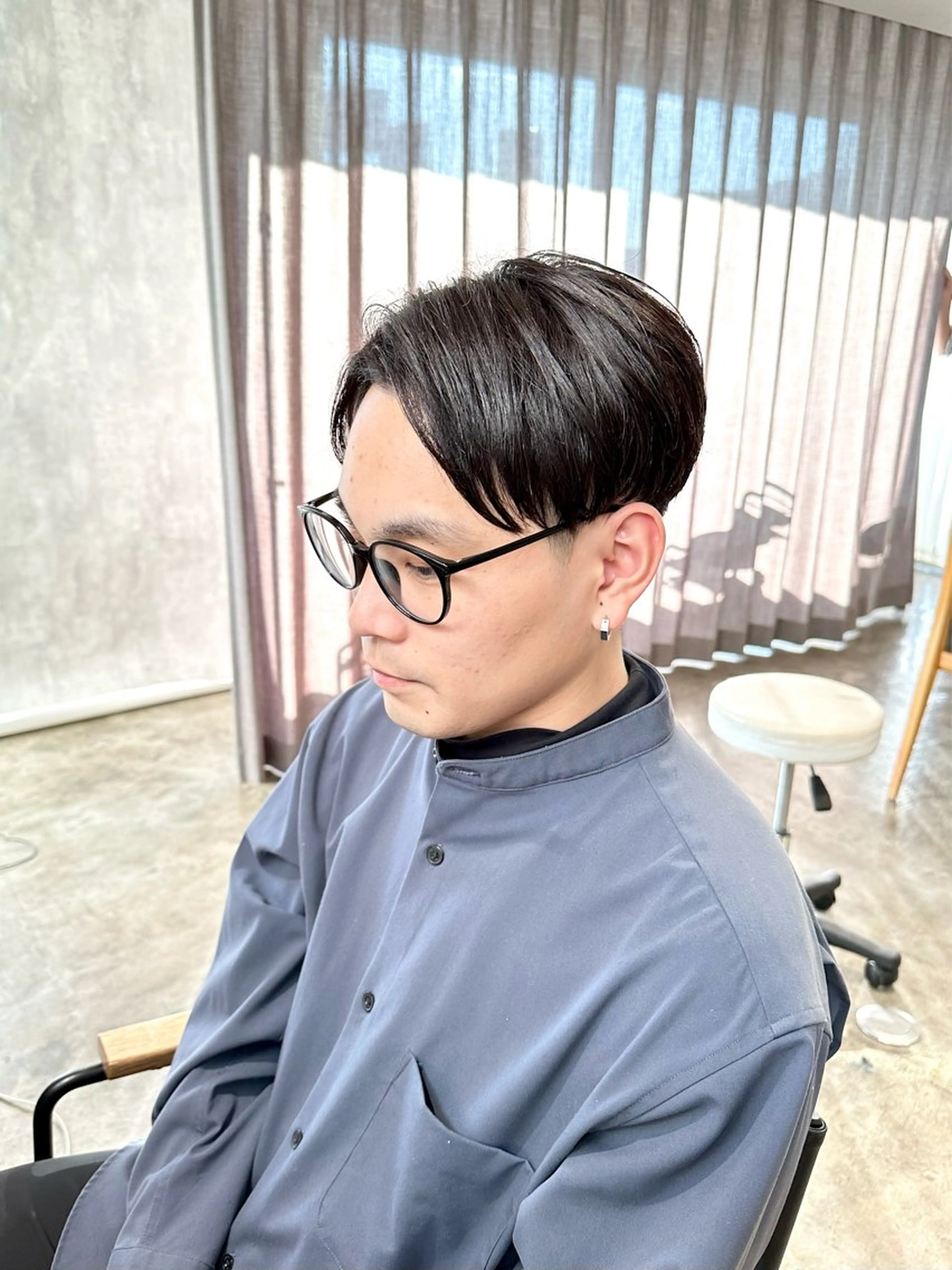 メンズ センターパート フェードカット メンズパーマ 刈り上げ カット 骨格補正施術/メンズ 専門美容師/YUYAのヘアスタイル