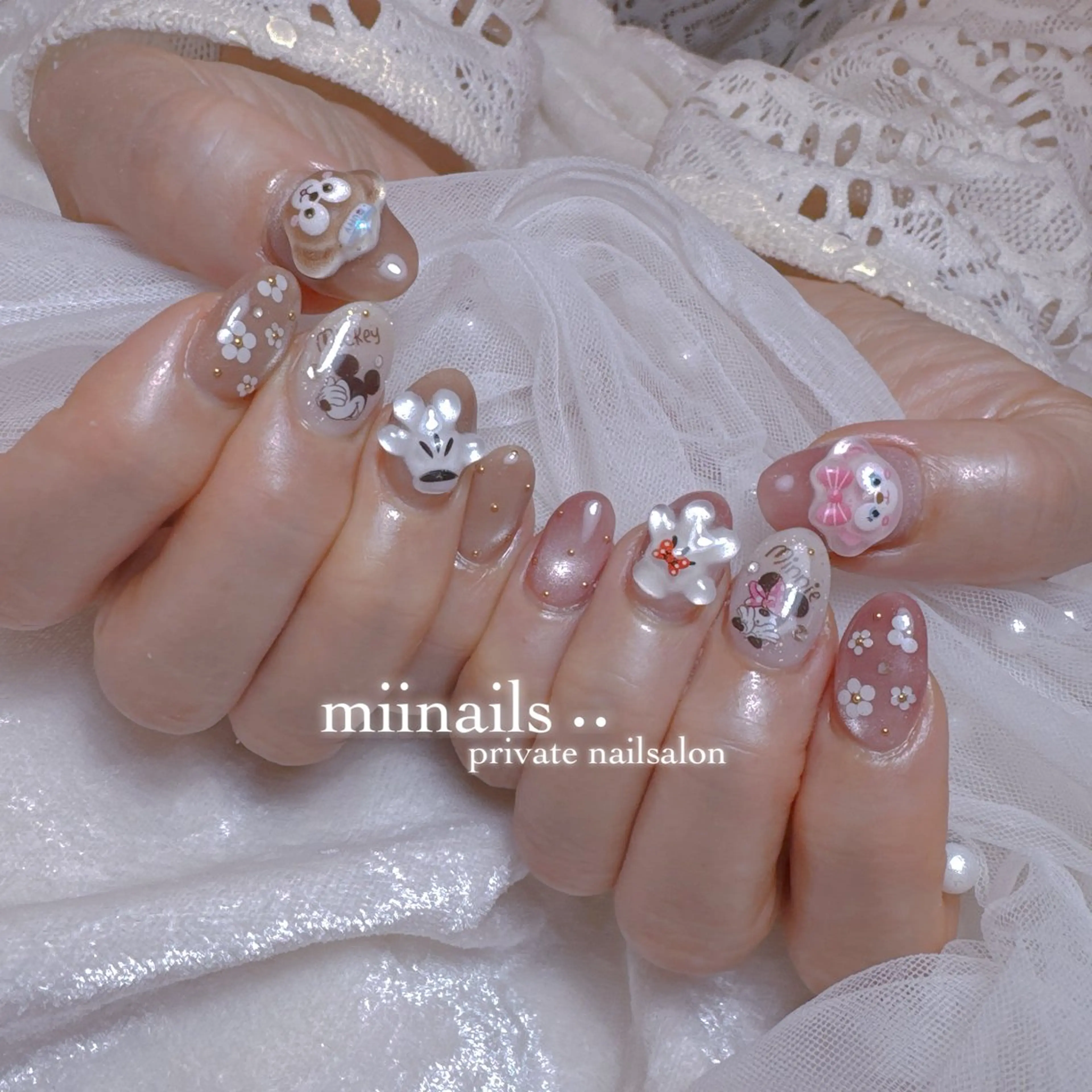 ネイル キラキラネイル ワンホンネイル ハンドネイル nailsalon miinailsのネイルデザイン