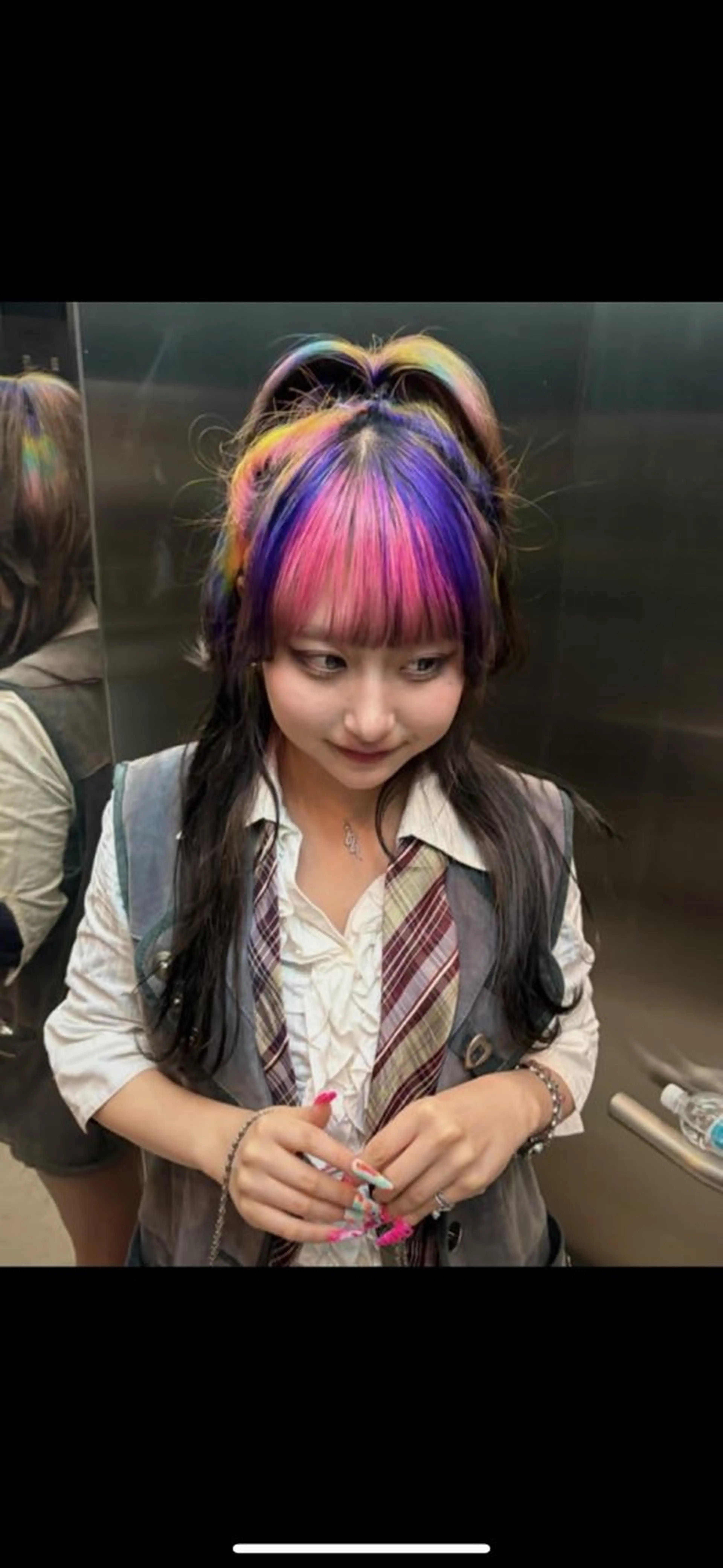 セミロング カラー ブロンド ヘアカラー 名古屋／デザイン／ ブリーチ/松井亮磨のヘアスタイル