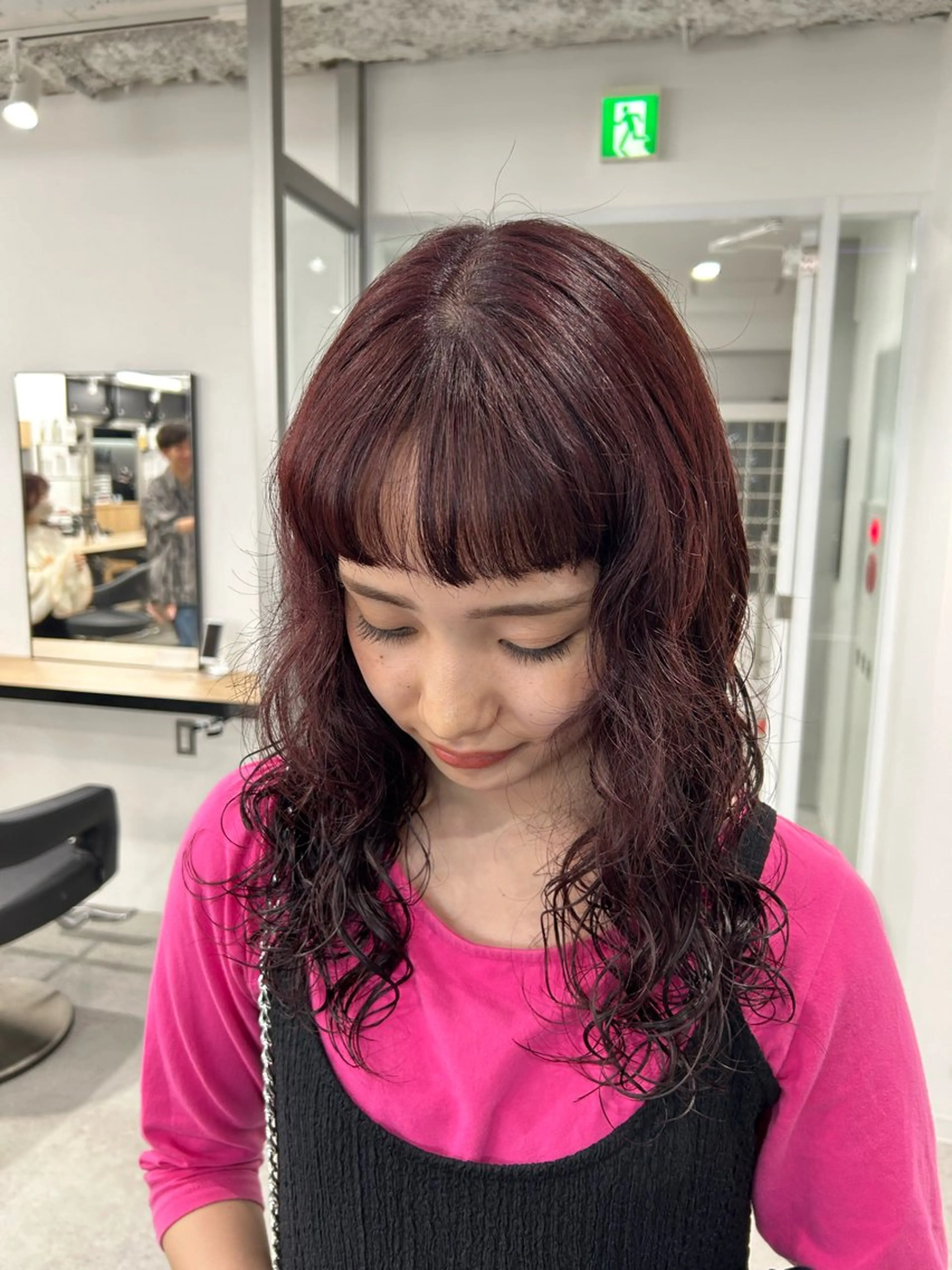セミロング カラー 愛結 暖色カラー🎀🩰のヘアスタイル