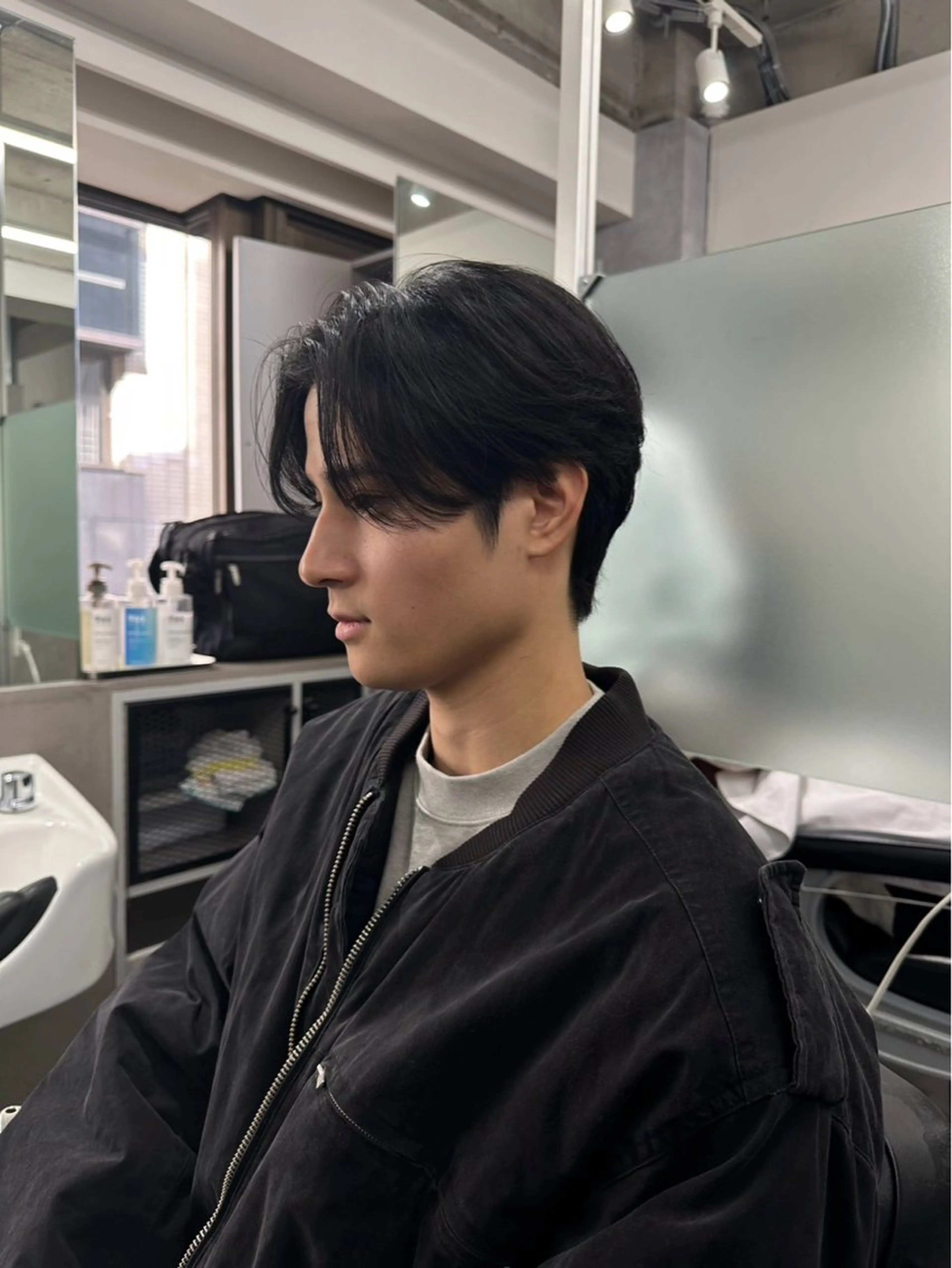 ミディアム カット 新宿メンズカット💈 瀧瀬 剣也のヘアスタイル