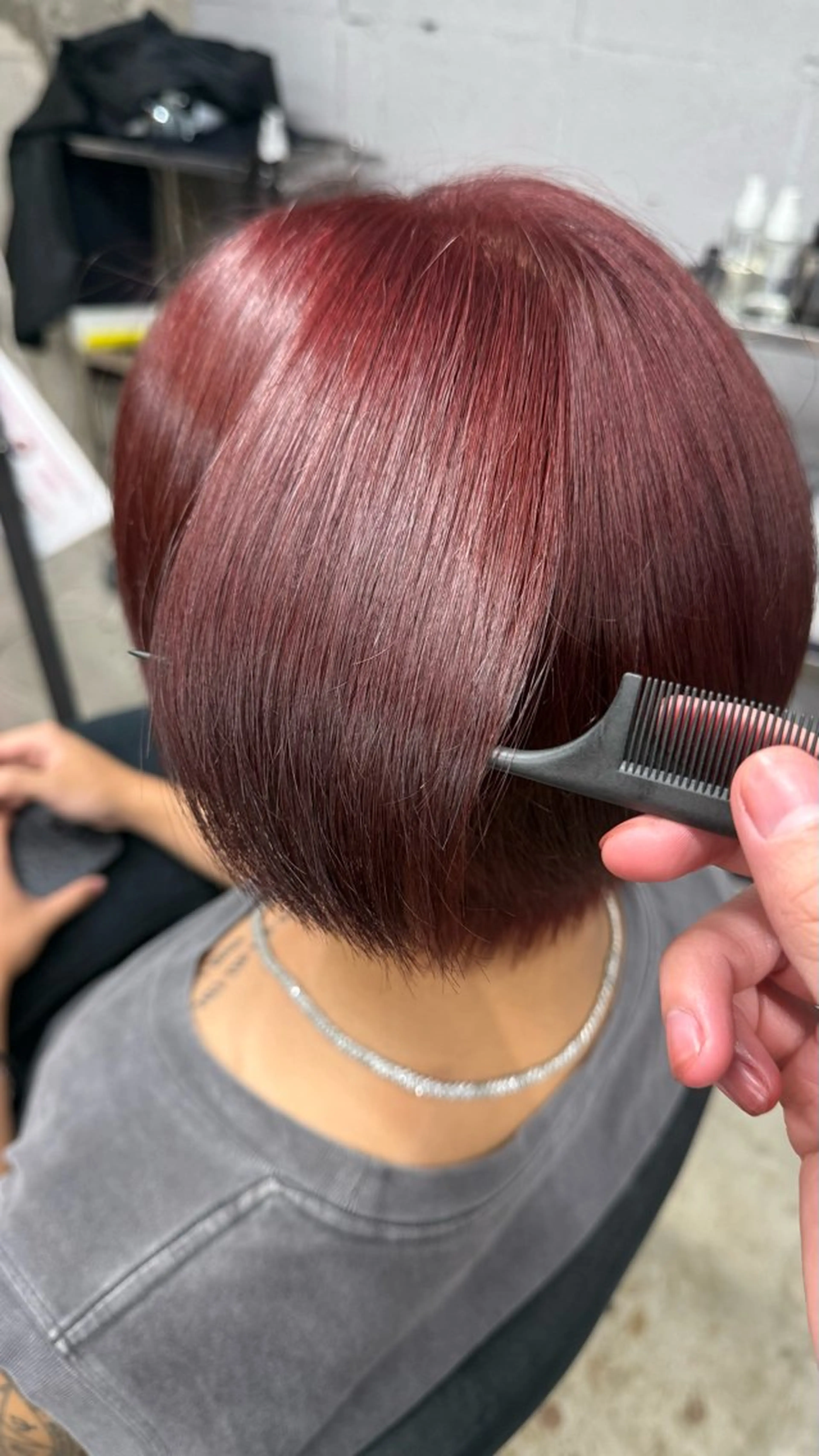 ミディアム 髪質改善縮毛矯正 ／💎shu💎のヘアスタイル