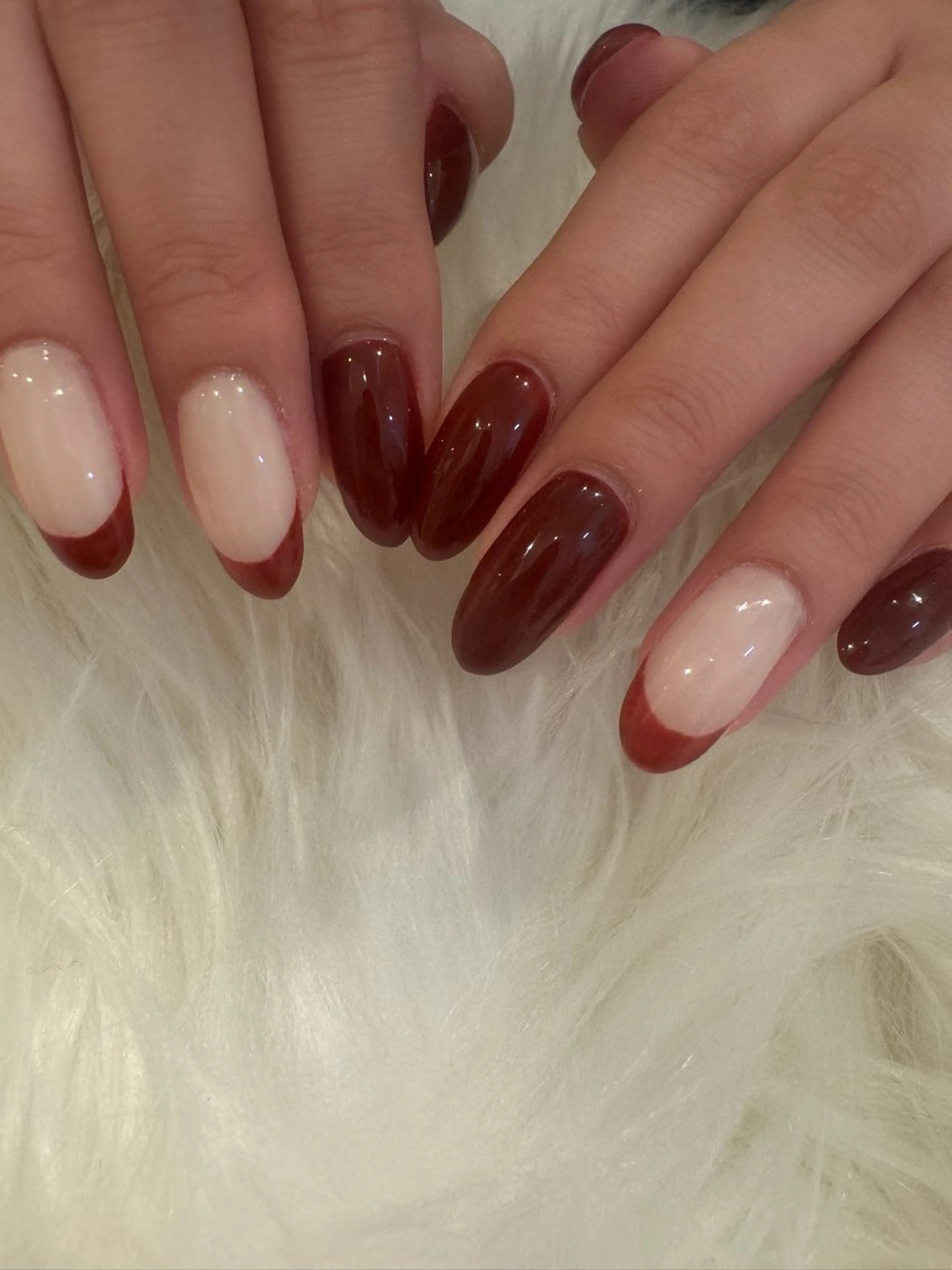 ネイル ボルドー シンプルネイル yglow所属・yglow 【yuri】のネイルデザイン