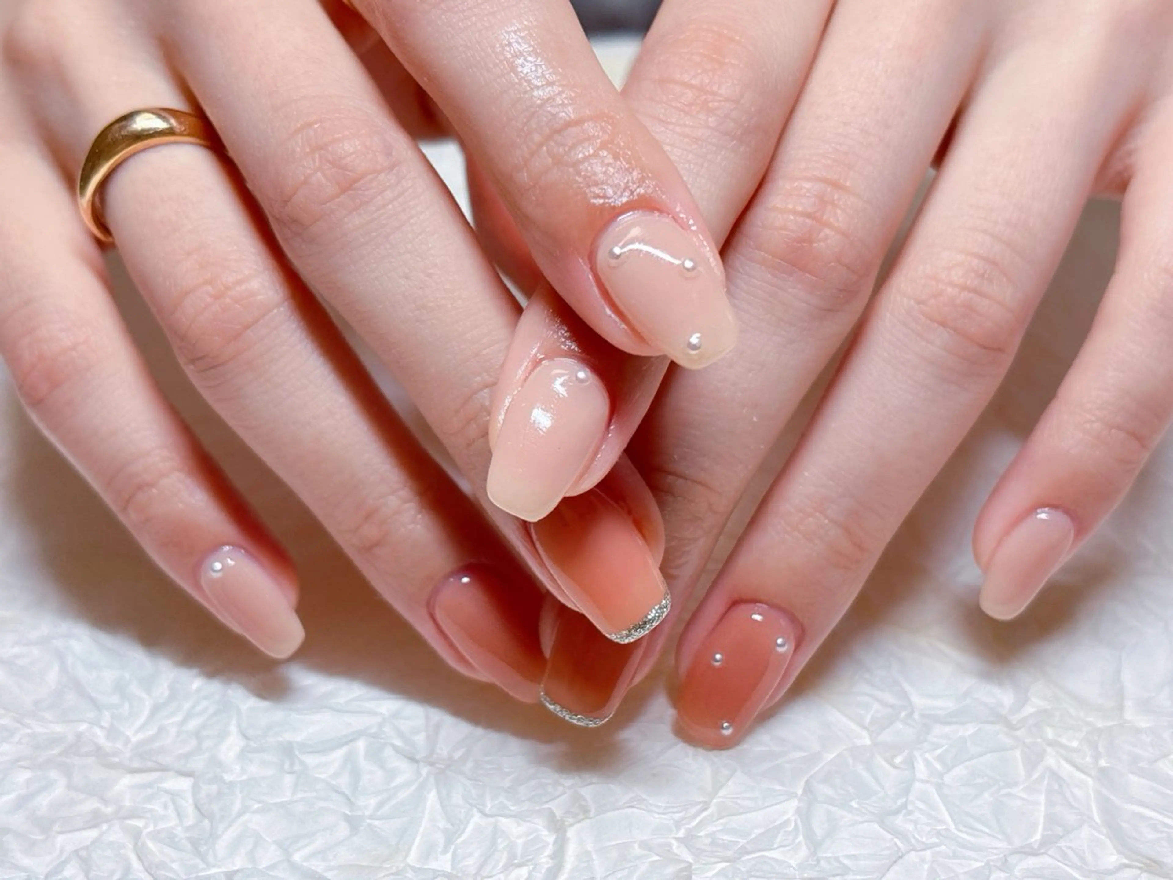ネイル ジェルネイル ストーンネイル ハンドネイル ハンドケア ゆ か_Nails💫のネイルデザイン