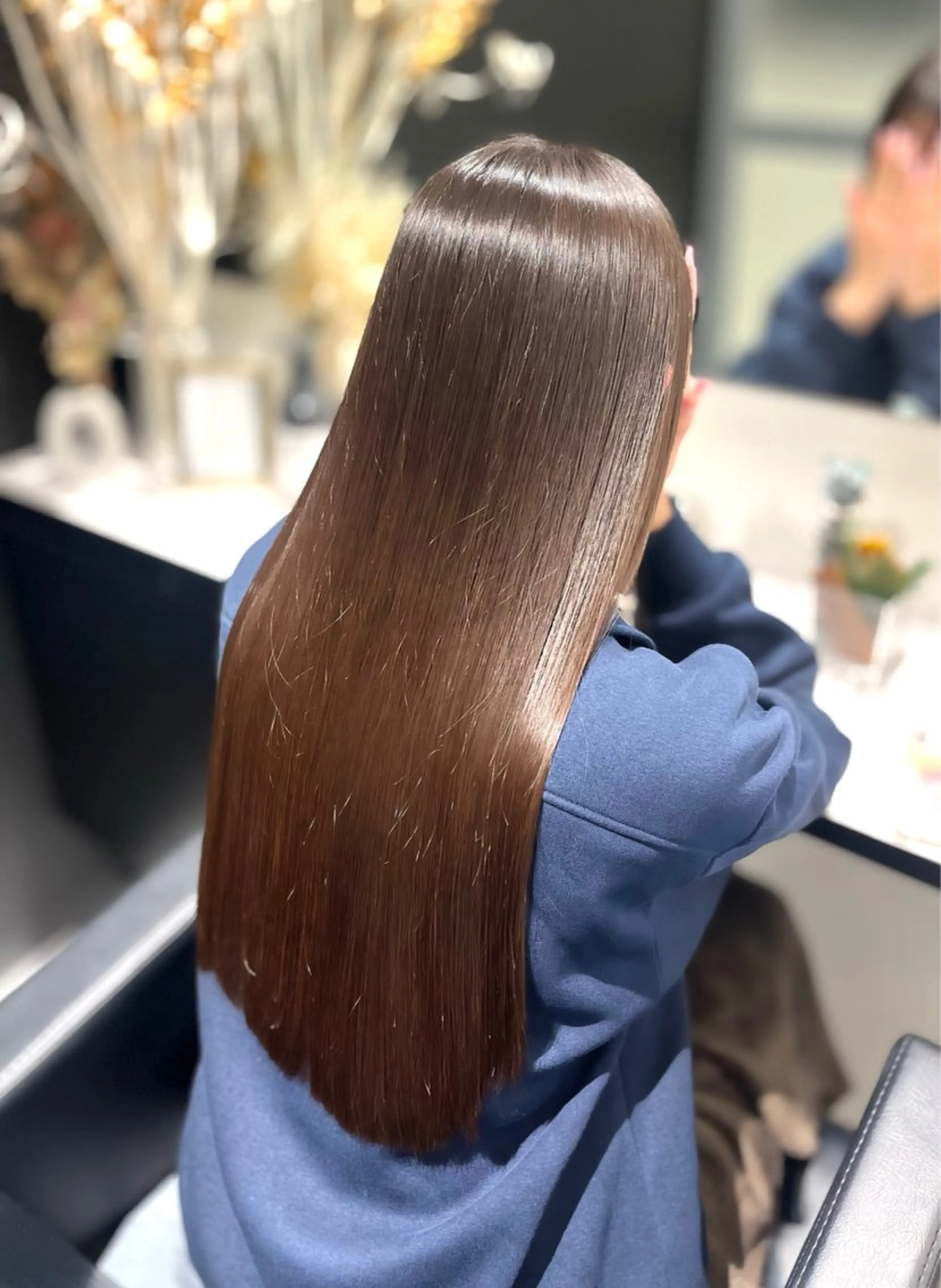 ロング パーマ トリートメント 髪質改善/縮毛矯正 艶カラー/珠聡のヘアスタイル