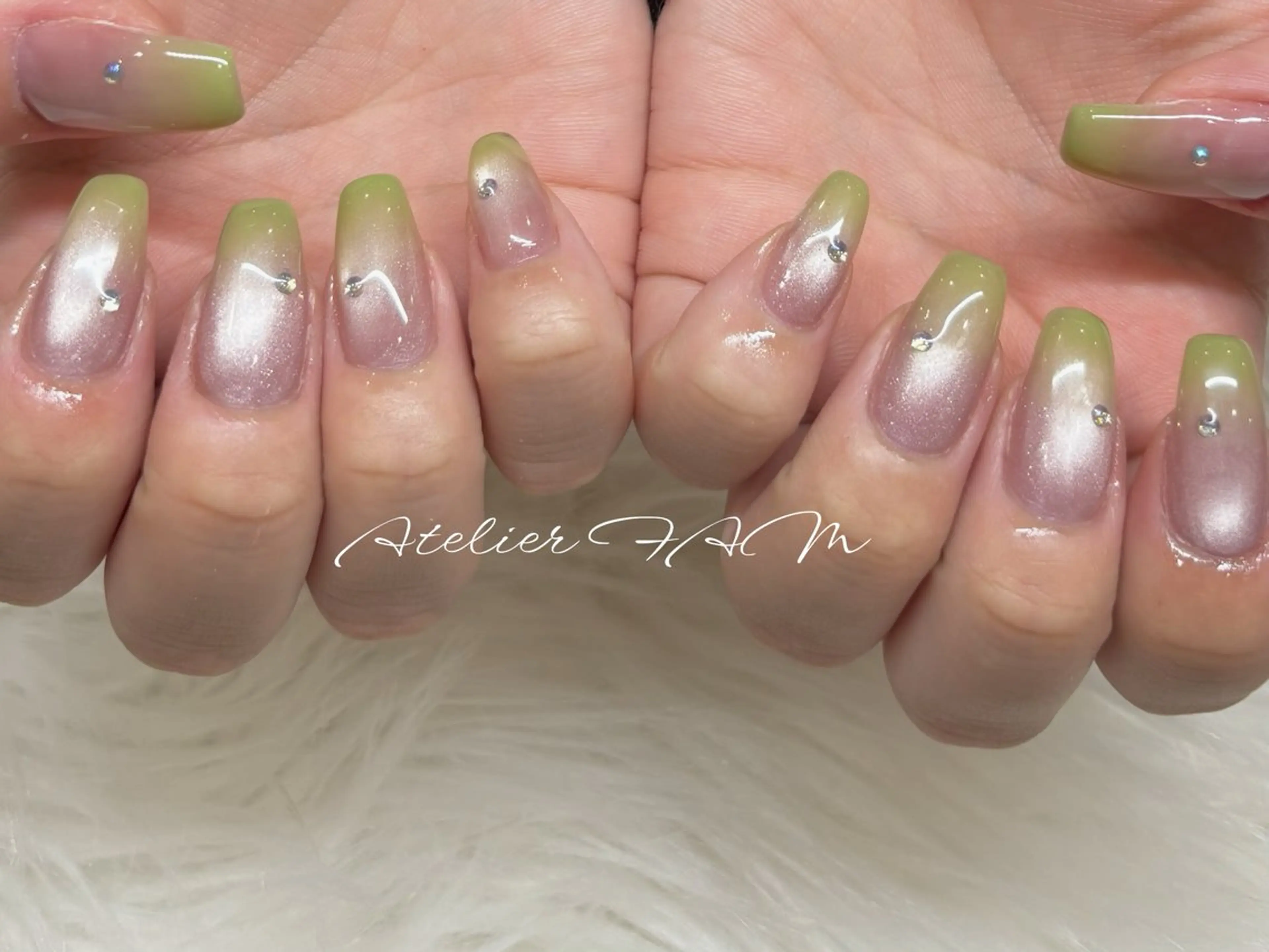 セミロング nail&eyelashsalon atelier fam上本町店所属・アトリエ FAMのネイルデザイン