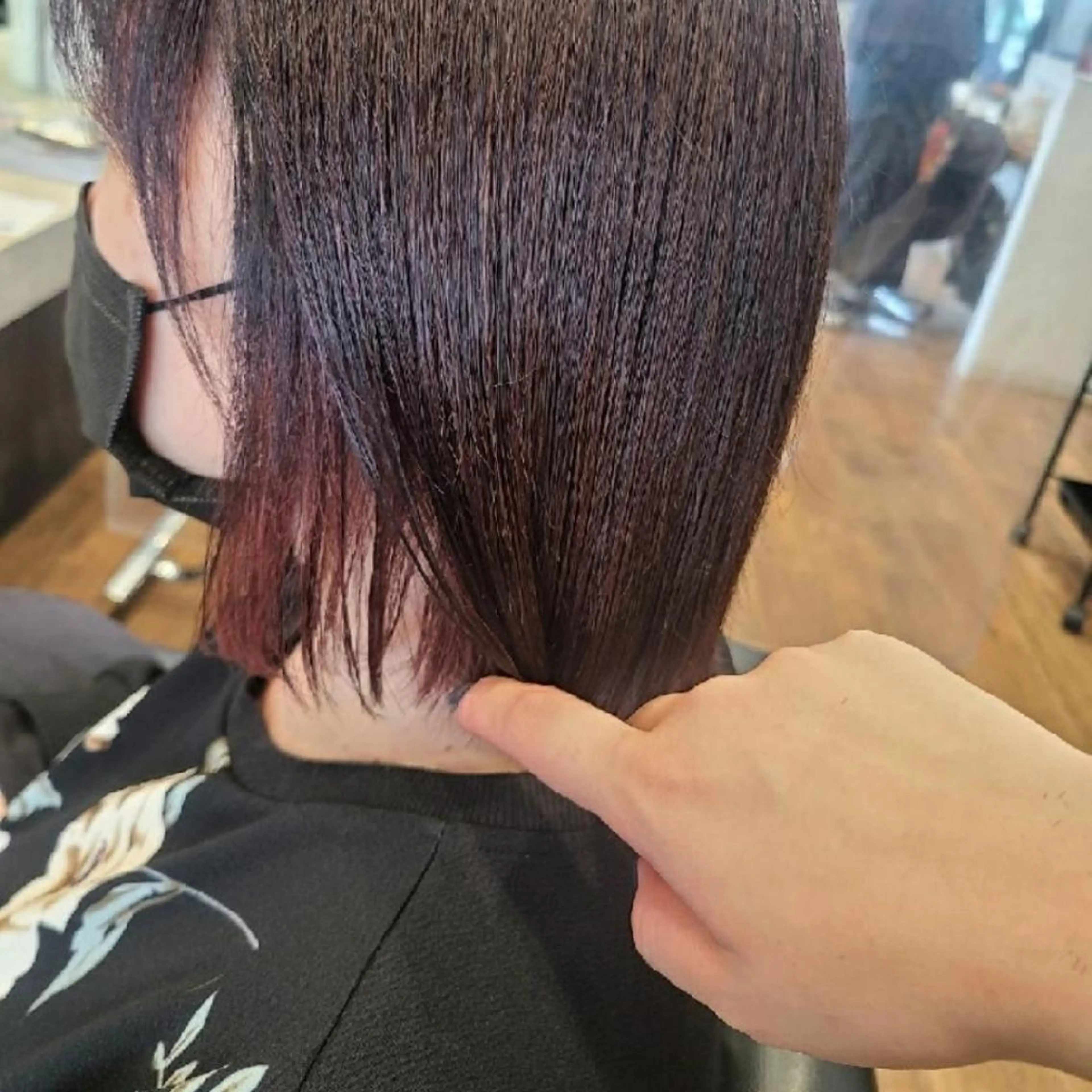 カラー ミディアム カット ヘアカラー トリートメント 関口 友菜のヘアスタイル