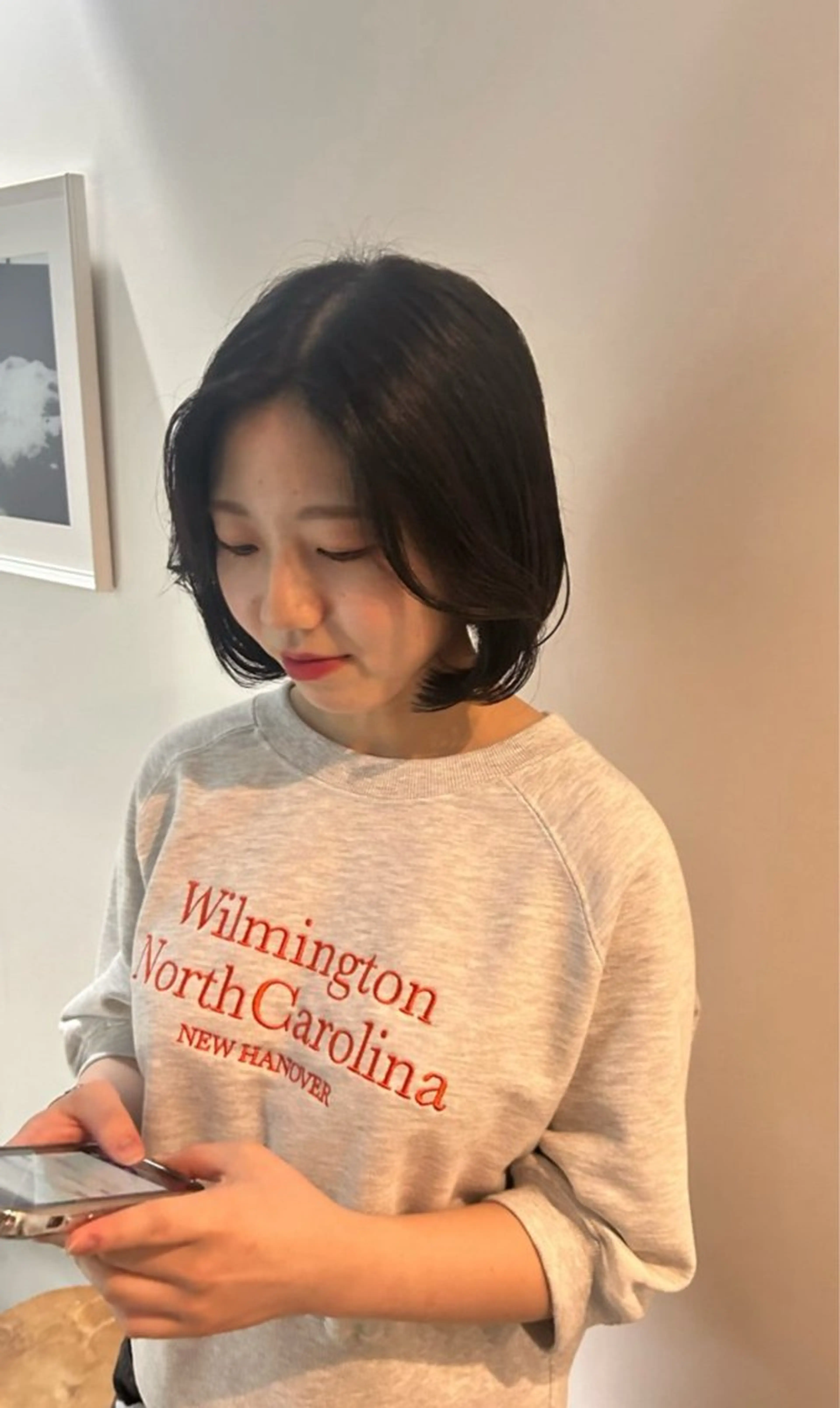 ミディアム カラー ブリーチモデル募集 古内柊のヘアスタイル