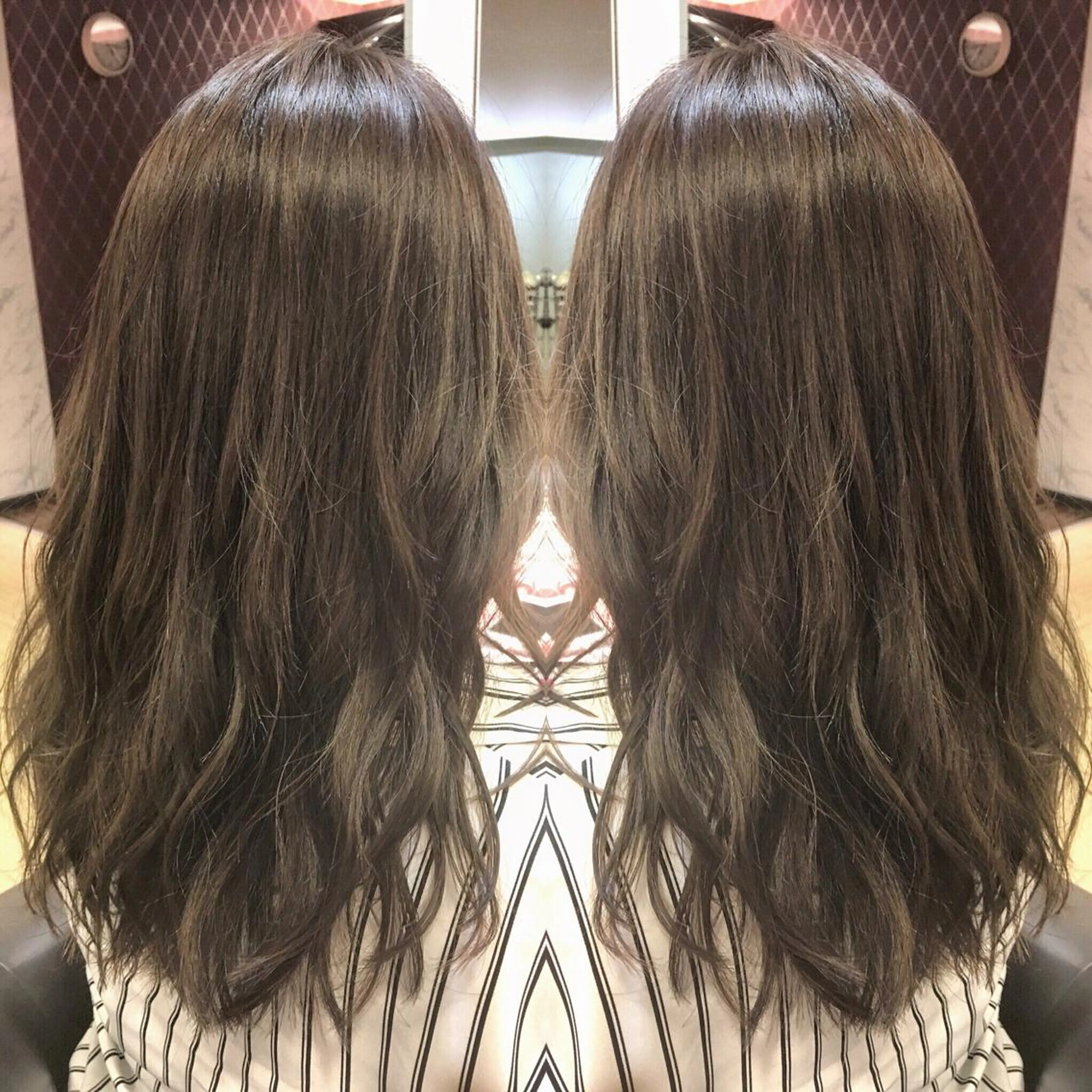 セミロング カラー box  mico. mutsumiのヘアスタイル