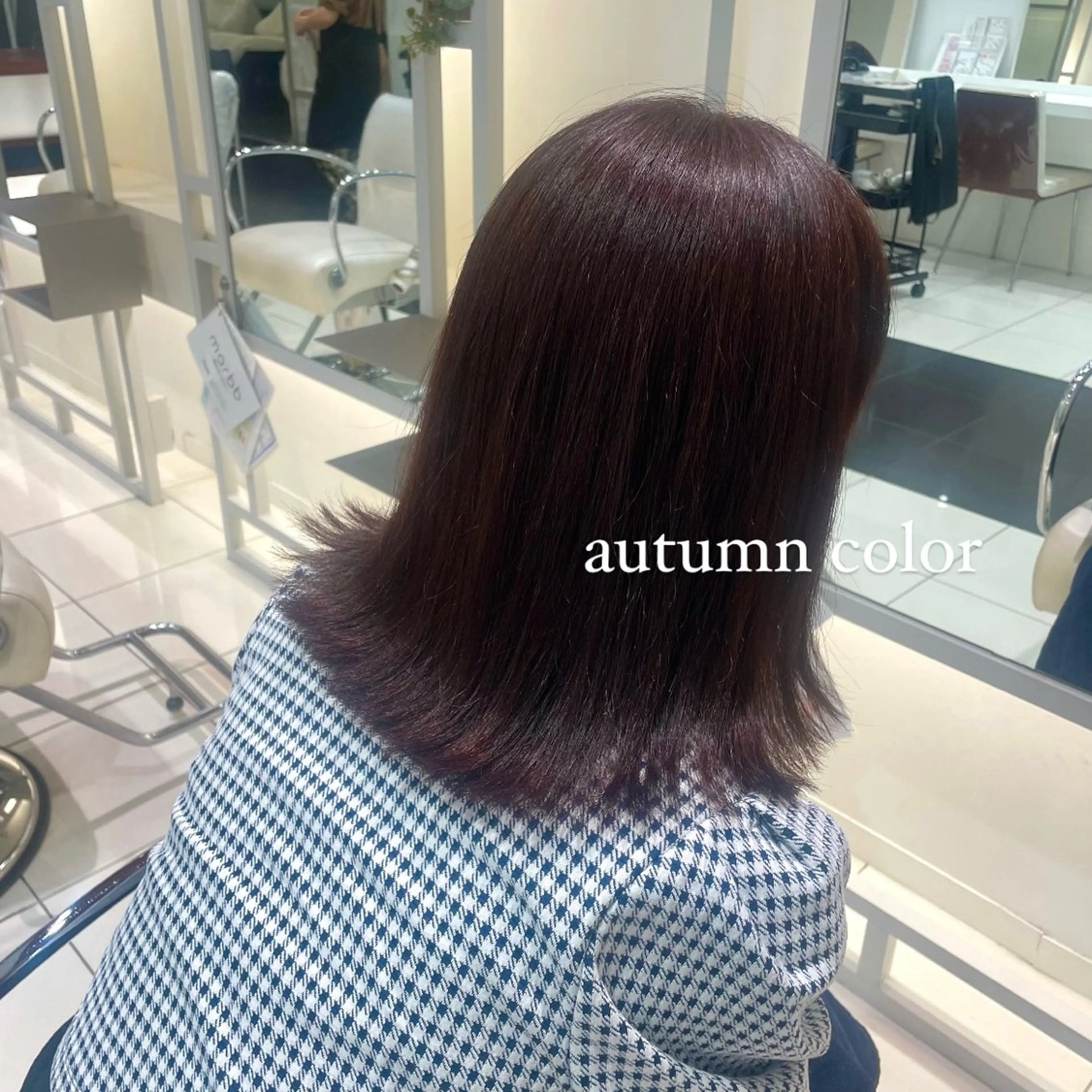 ミディアム カラー BiBi  藪 菜月のヘアスタイル