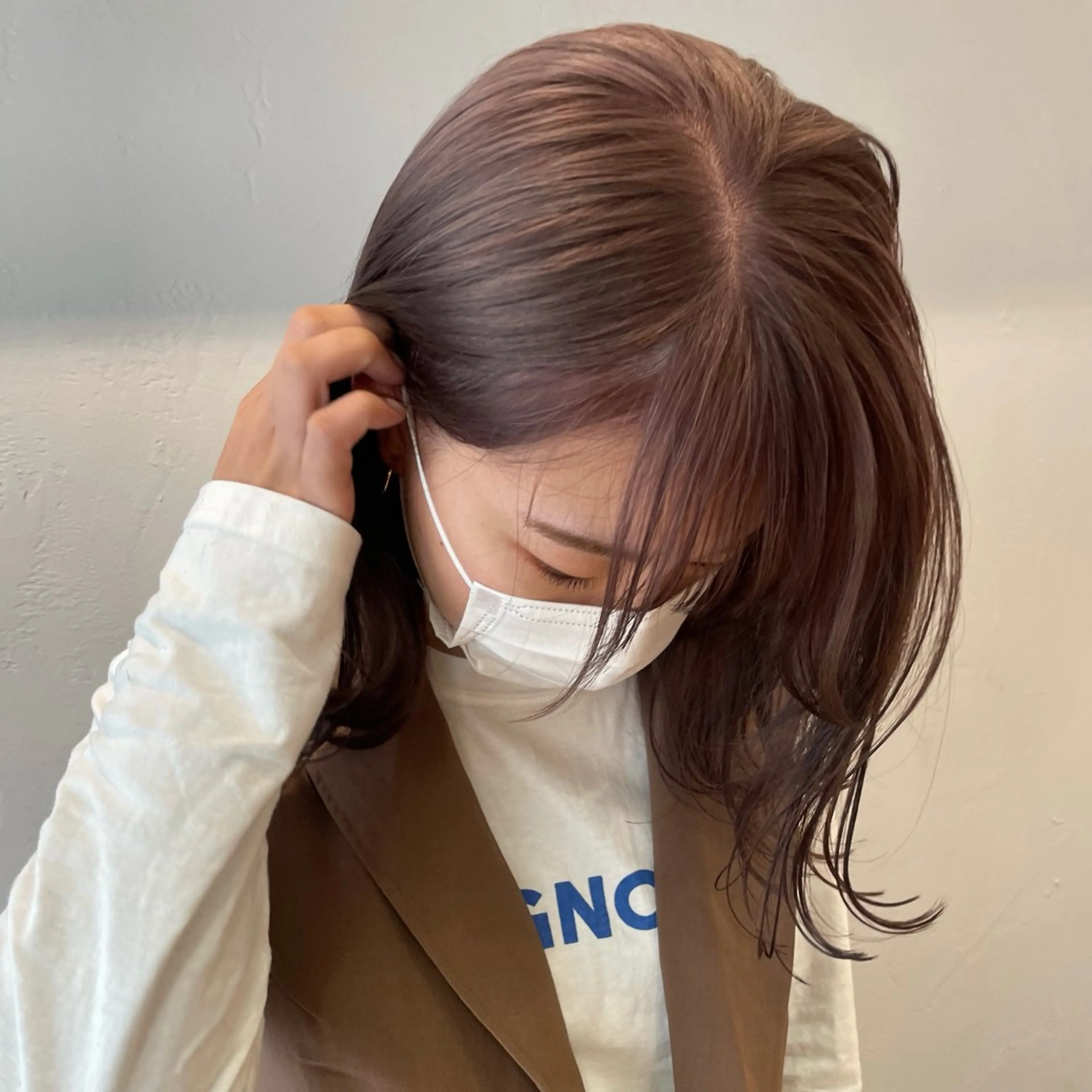 ミディアム カラー 艶カラー×似合わせ カットshihomiのヘアスタイル