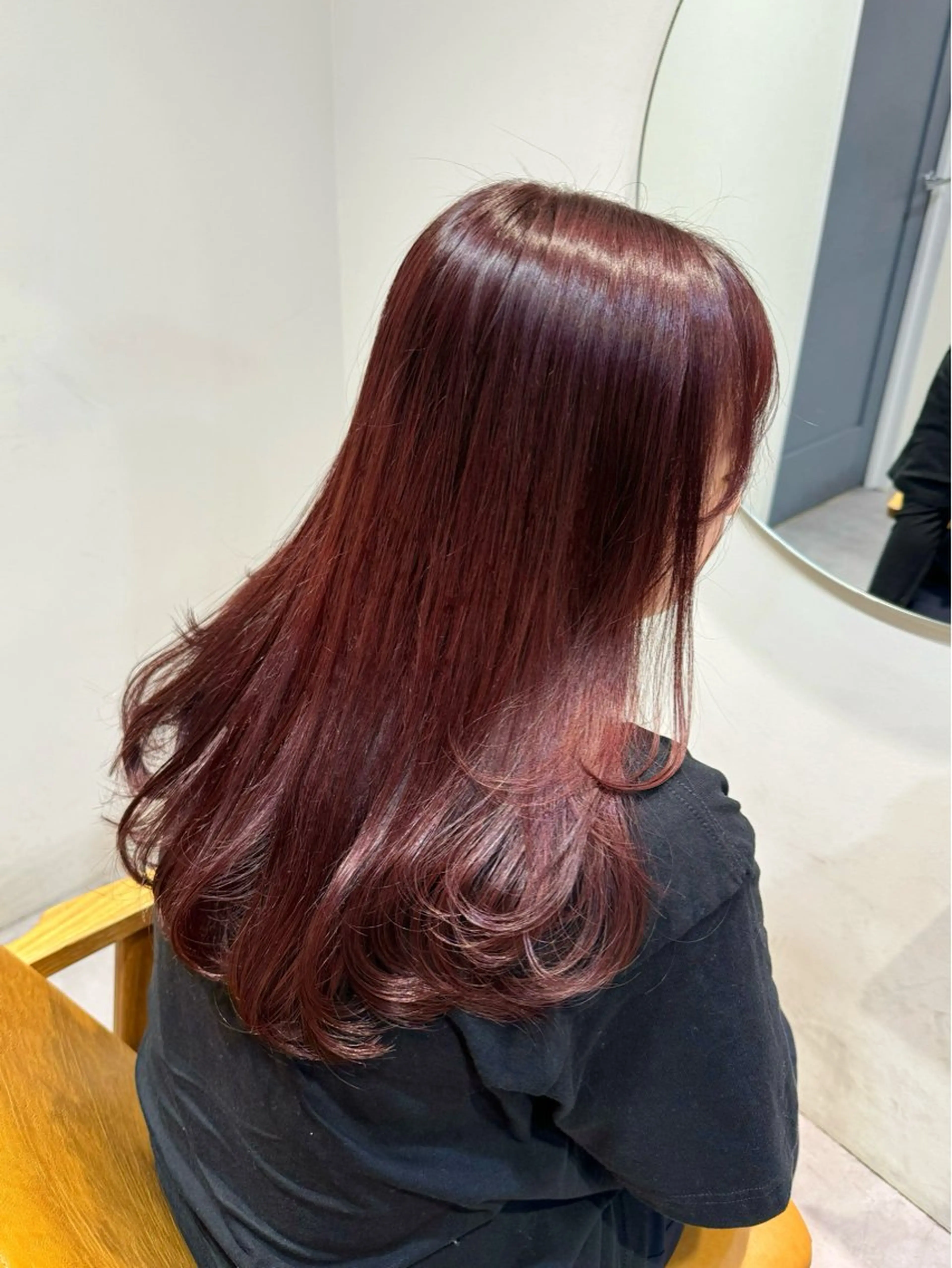 ロング カラー ブリーチ レッドカラー roka所属・ayaka♡ 柔らかカラーのヘアスタイル