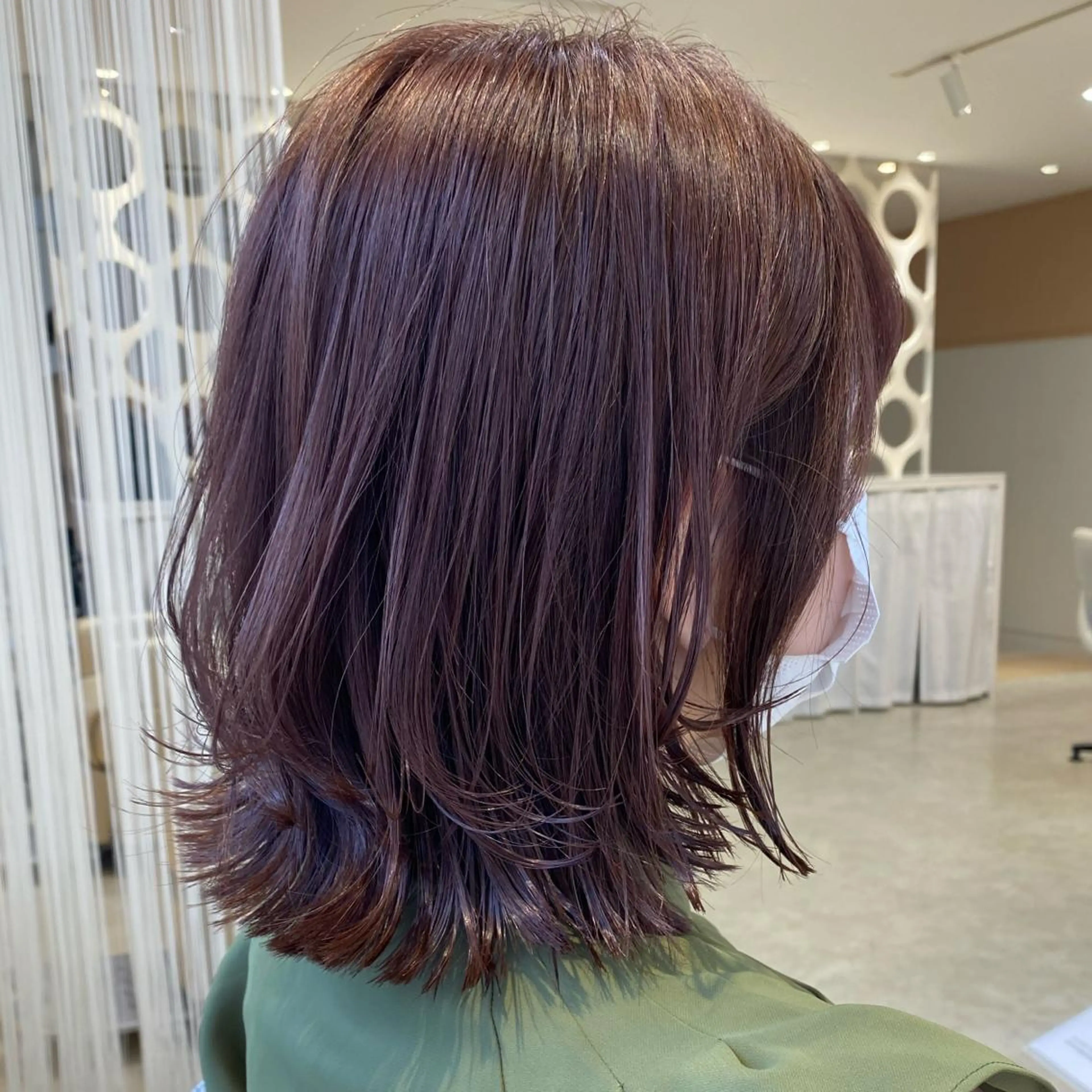 ミディアム カラー ボブ くびれヘア レイヤー×髪質改善✨ 渋谷/佐藤侑哉のヘアスタイル