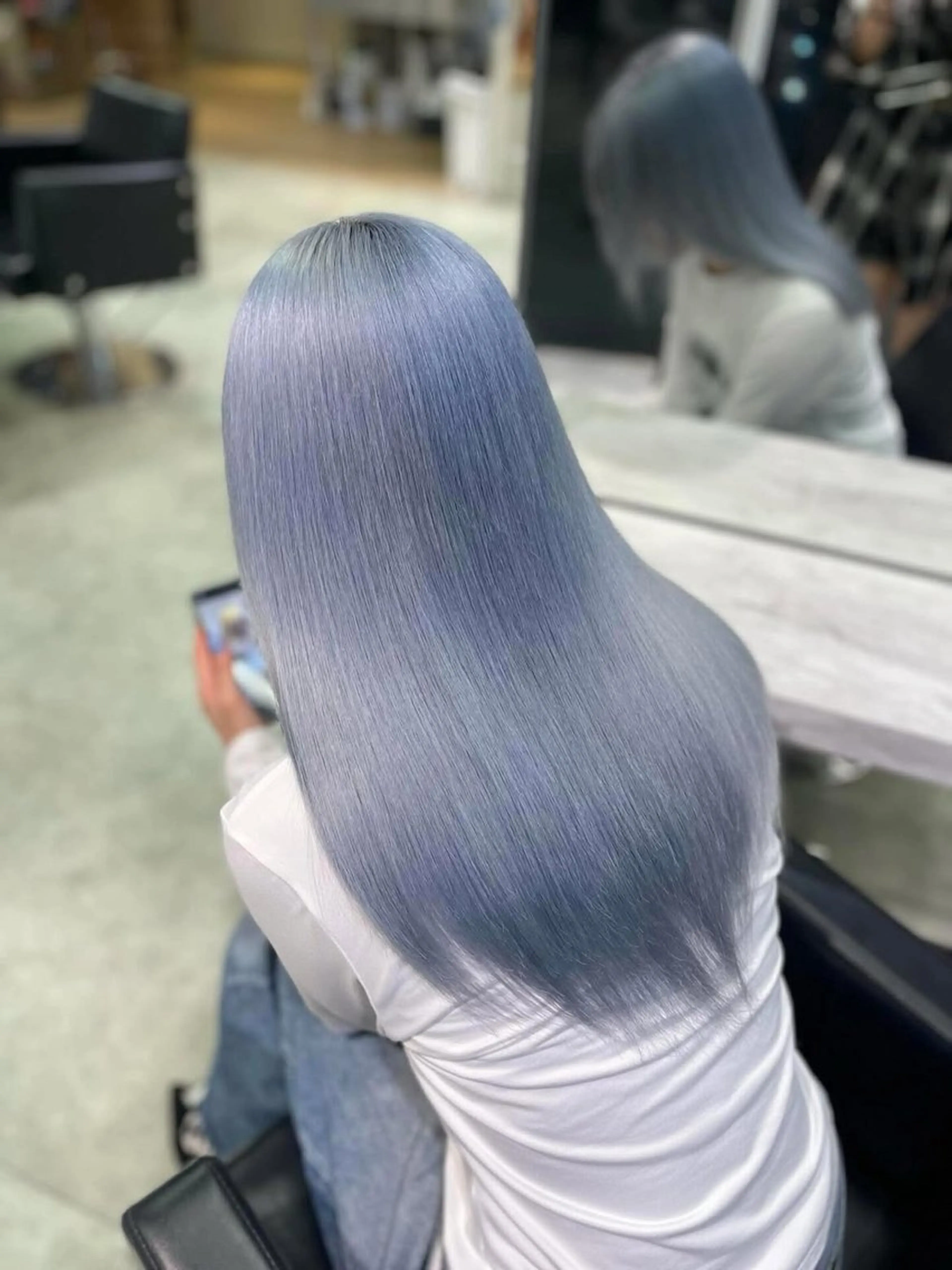 セミロング カラー ヘアカラー 💖推しカラー💖 オタク美容師✂ゆづきのヘアスタイル