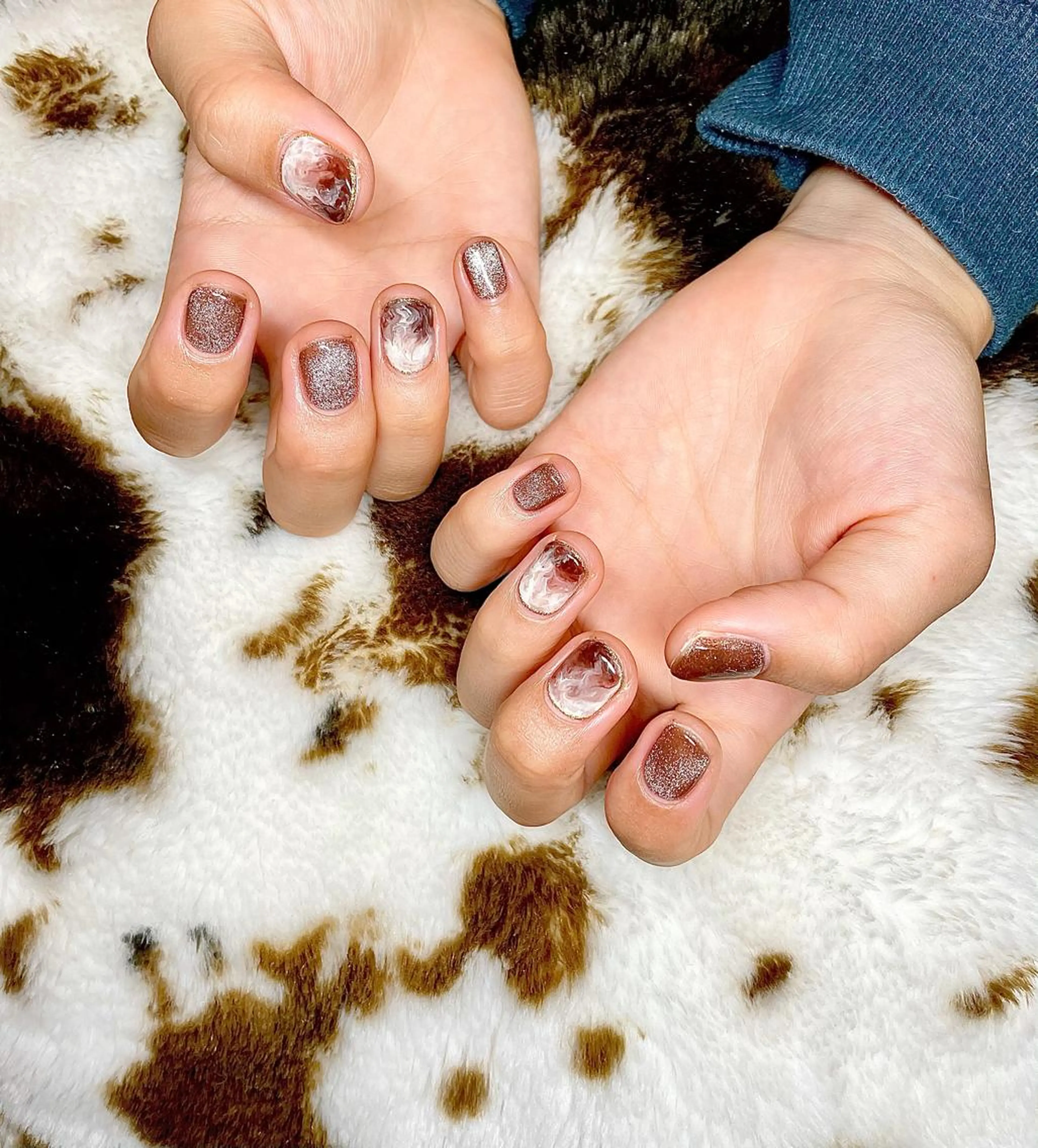 ショート カラー パーマ ヘアアレンジ メンズ キッズ ネイル マツエク・マツパ マグネットネイル nail&eye Aoのマツエク・マツパデザイン