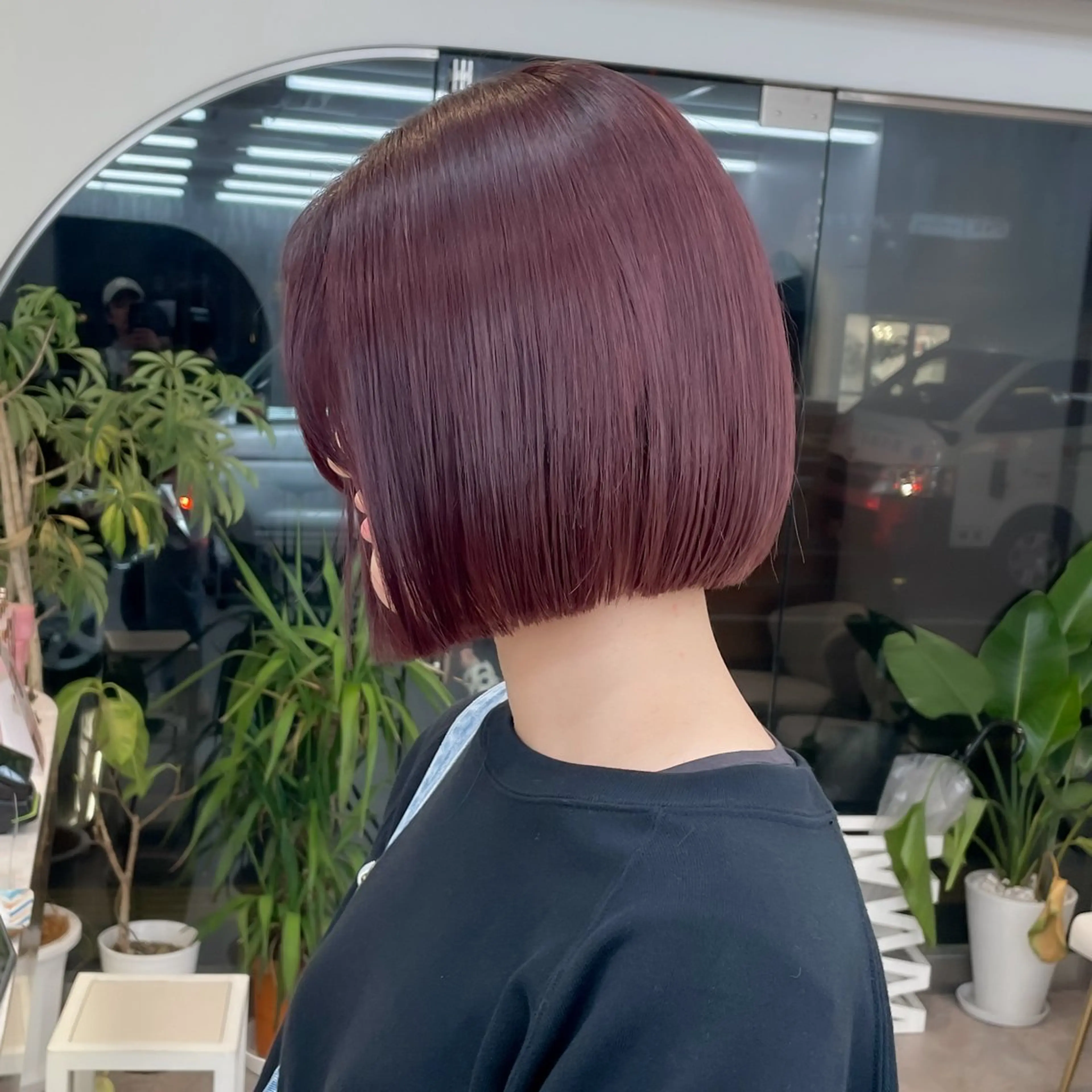 ショート カラー カット ヘアカラー トリートメント ストンボブ/レイヤー 艶カラー💎ヒデジのヘアスタイル