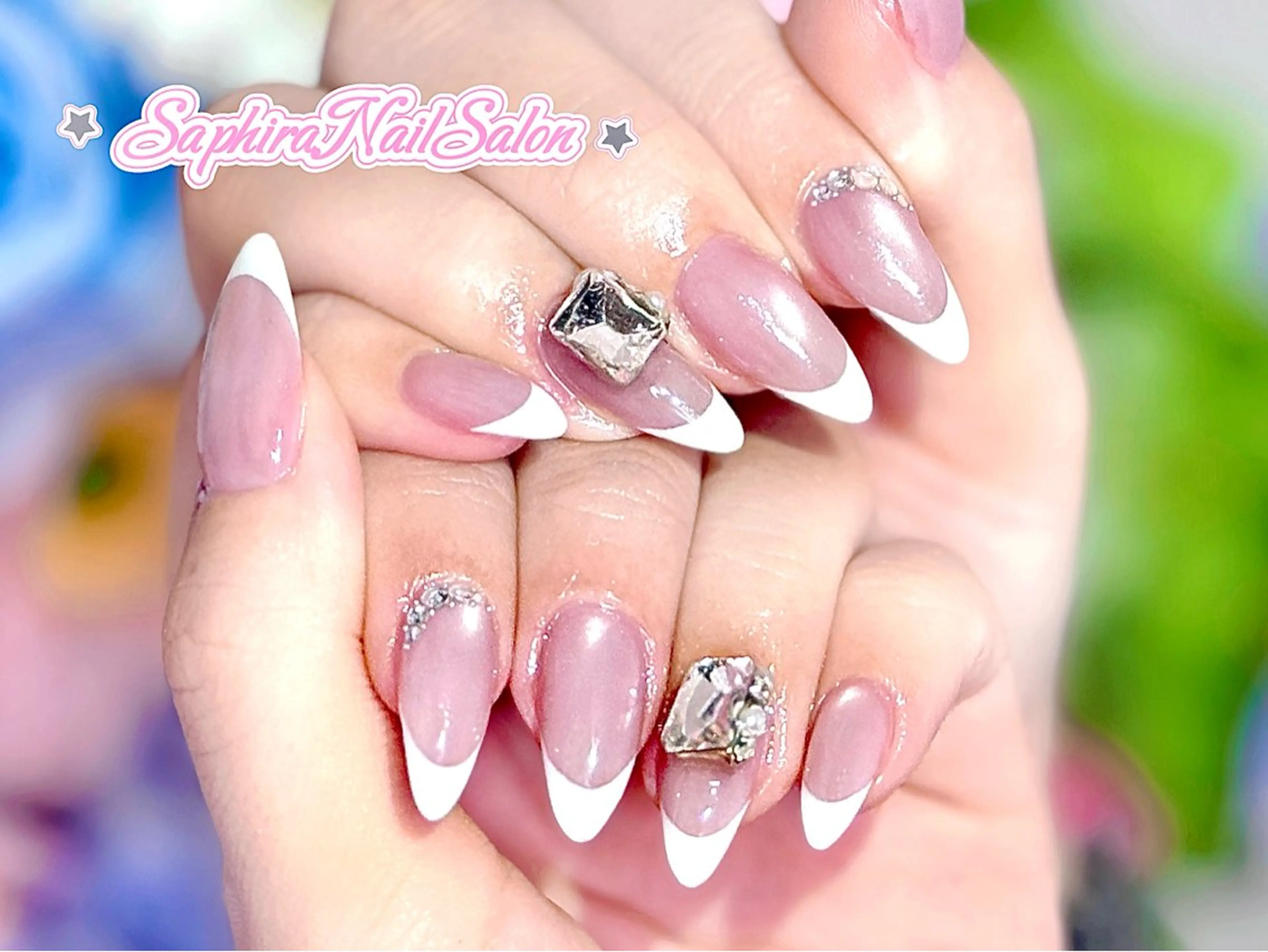 カラー ハンドネイル Saphiraネイル サロン錦糸町のネイルデザイン