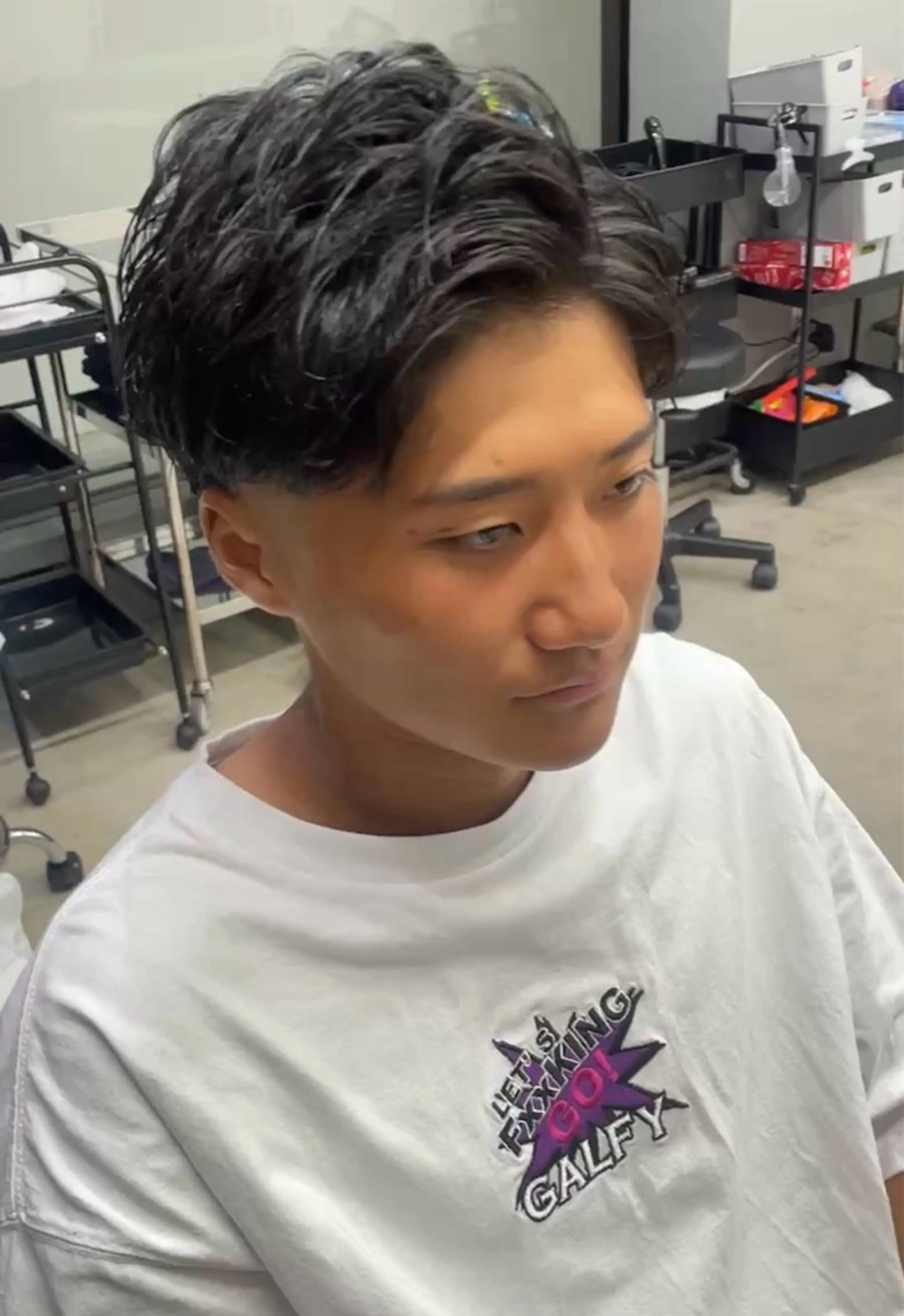 ショート パーマ メンズ カット パーマ メンズ専門サロン wokeのヘアスタイル