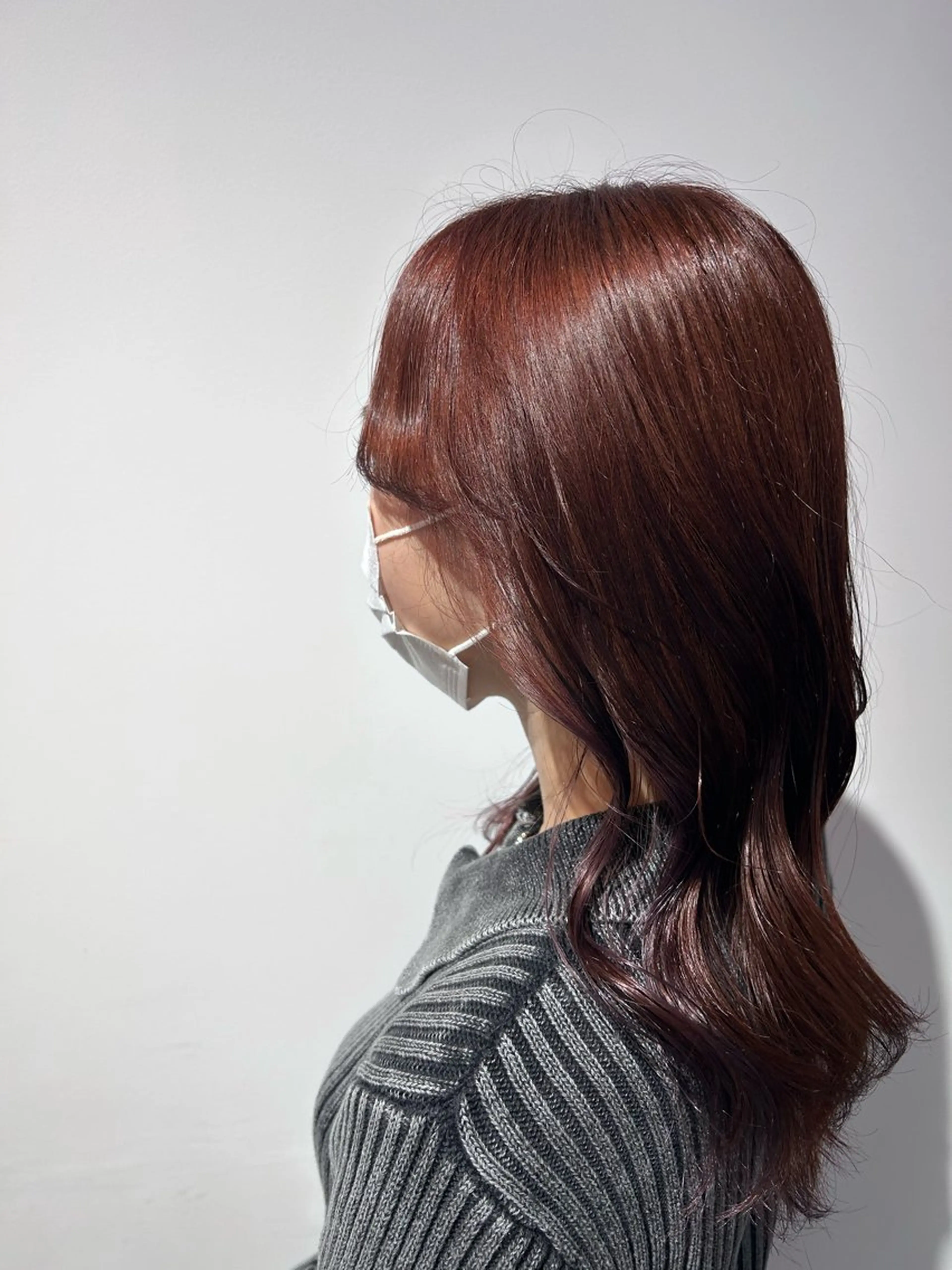 セミロング カット ヘアカラー トリートメント 蓮池 愛海のヘアスタイル