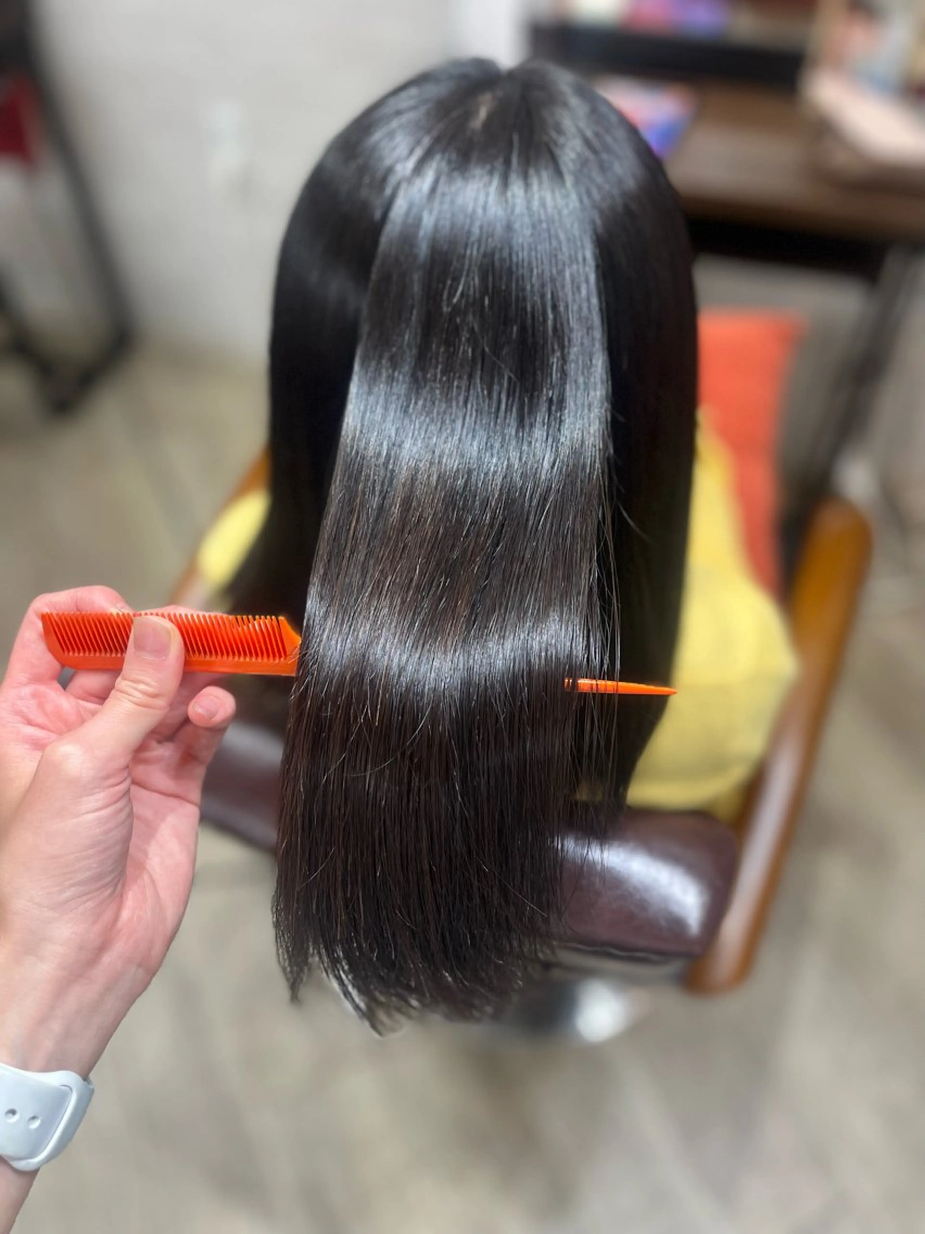 セミロング パーマ 縮毛矯正 縮毛矯正 トリートメント 🫧ぷる艶カラー🫧 Yuubi🦩のヘアスタイル