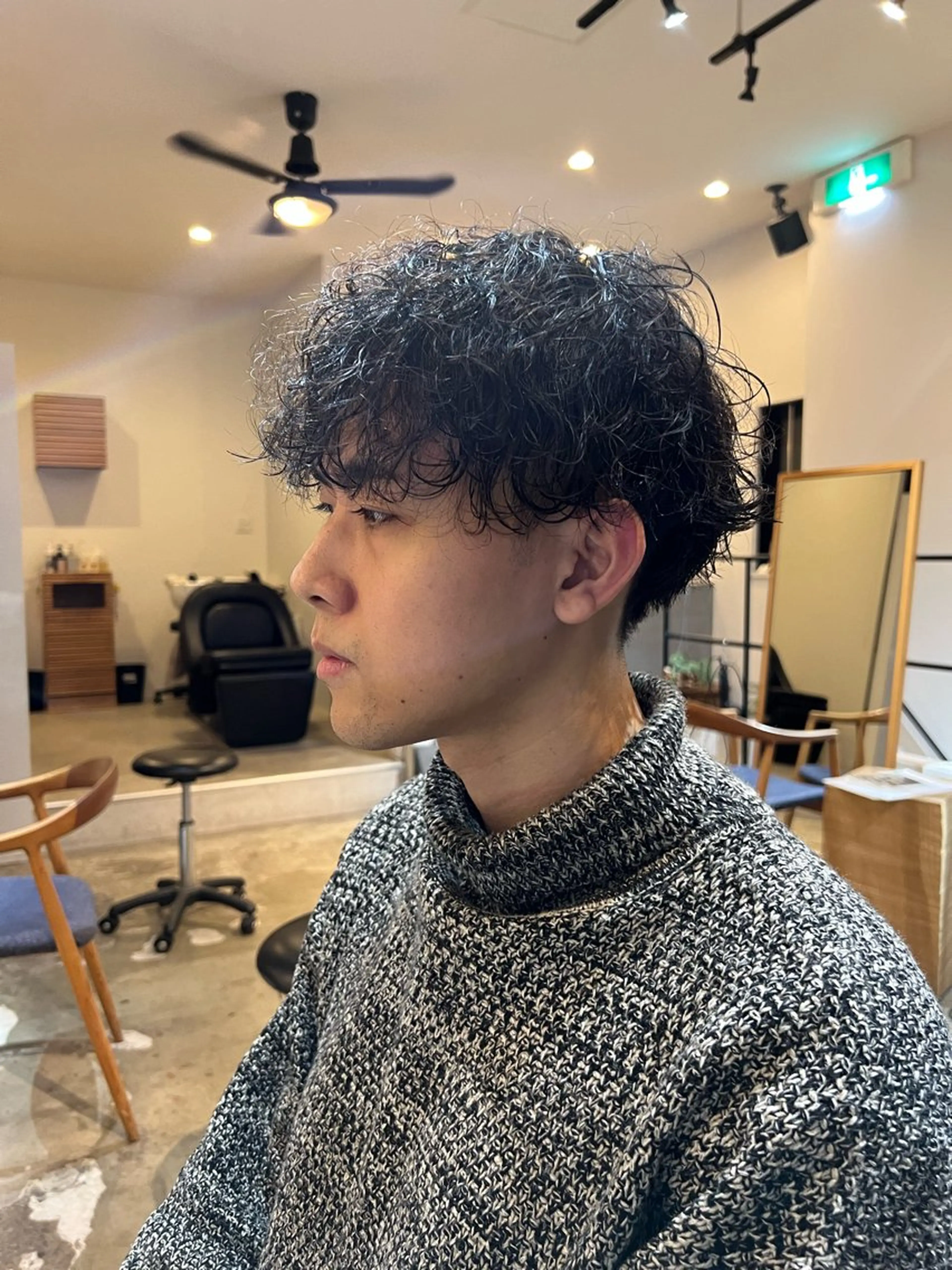 パーマ メンズ メンズパーマ 波巻きパーマ 大阪メンズパーマ /スパイキー/らいのヘアスタイル