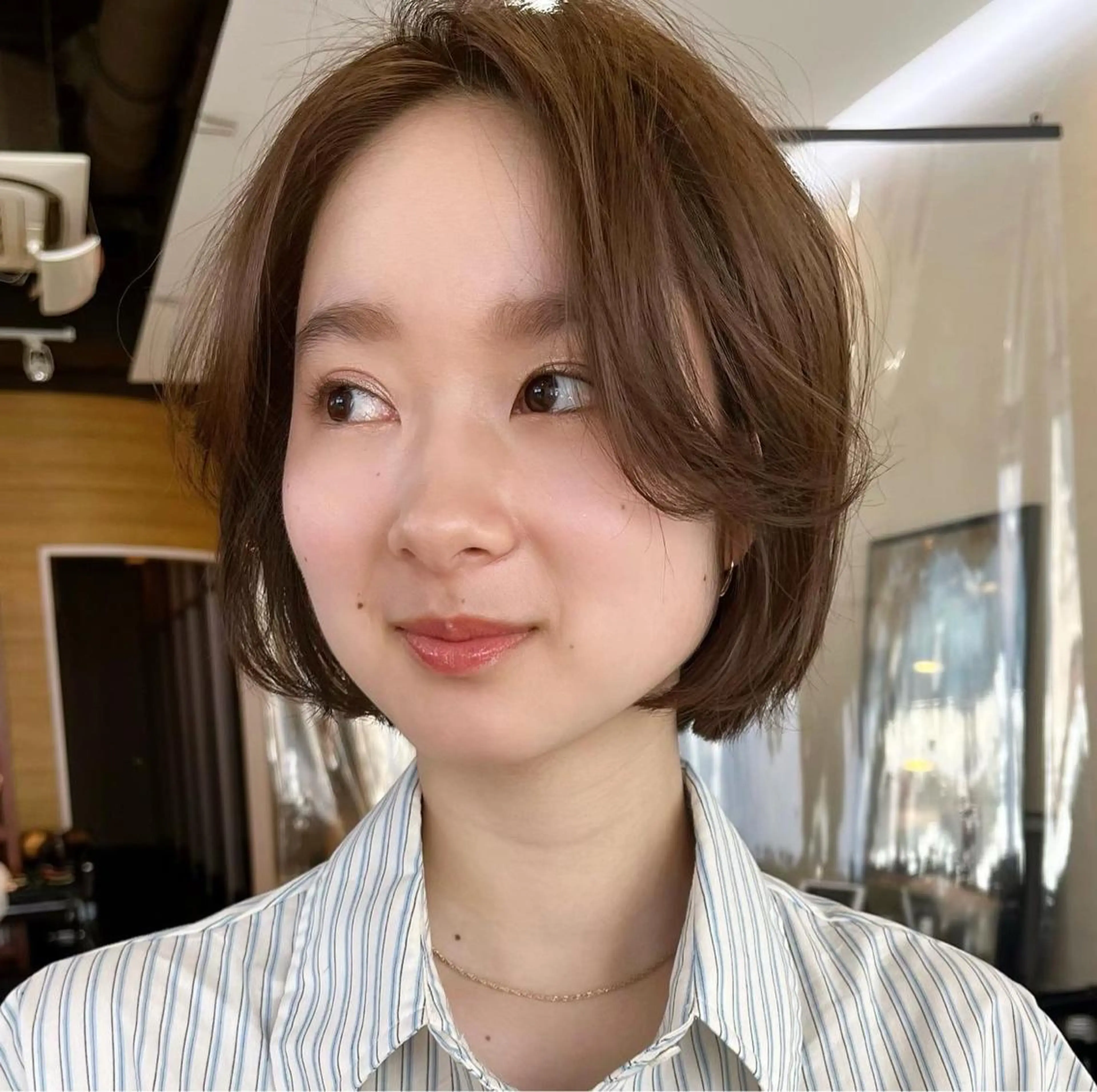 ミディアム カラー カット ヘアカラー トリートメント 🌱小顔ヘア/ボブ ミディアム/双葉🌱のヘアスタイル