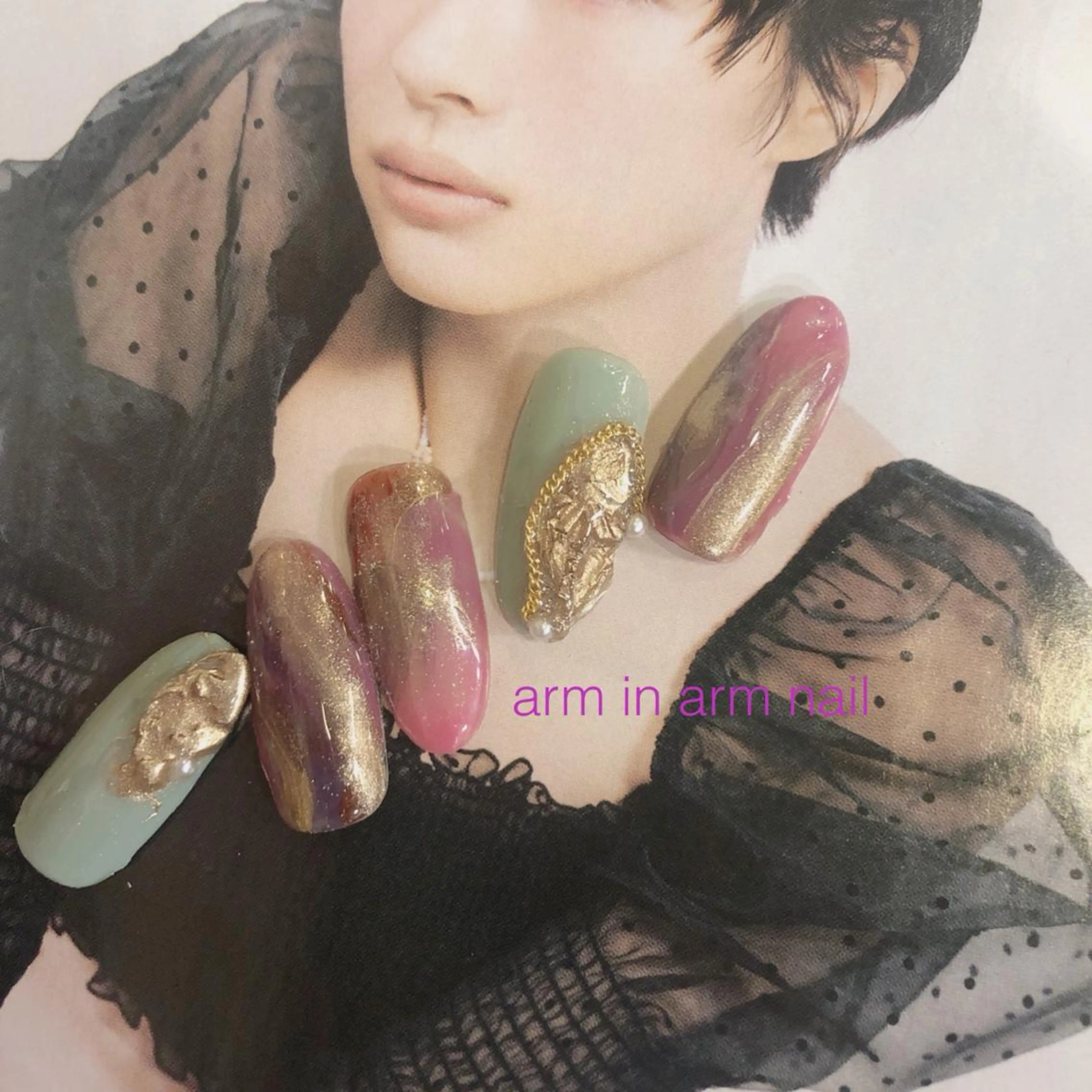 ネイル arm in arm ︎✿Yamamotoのマツエク・マツパデザイン