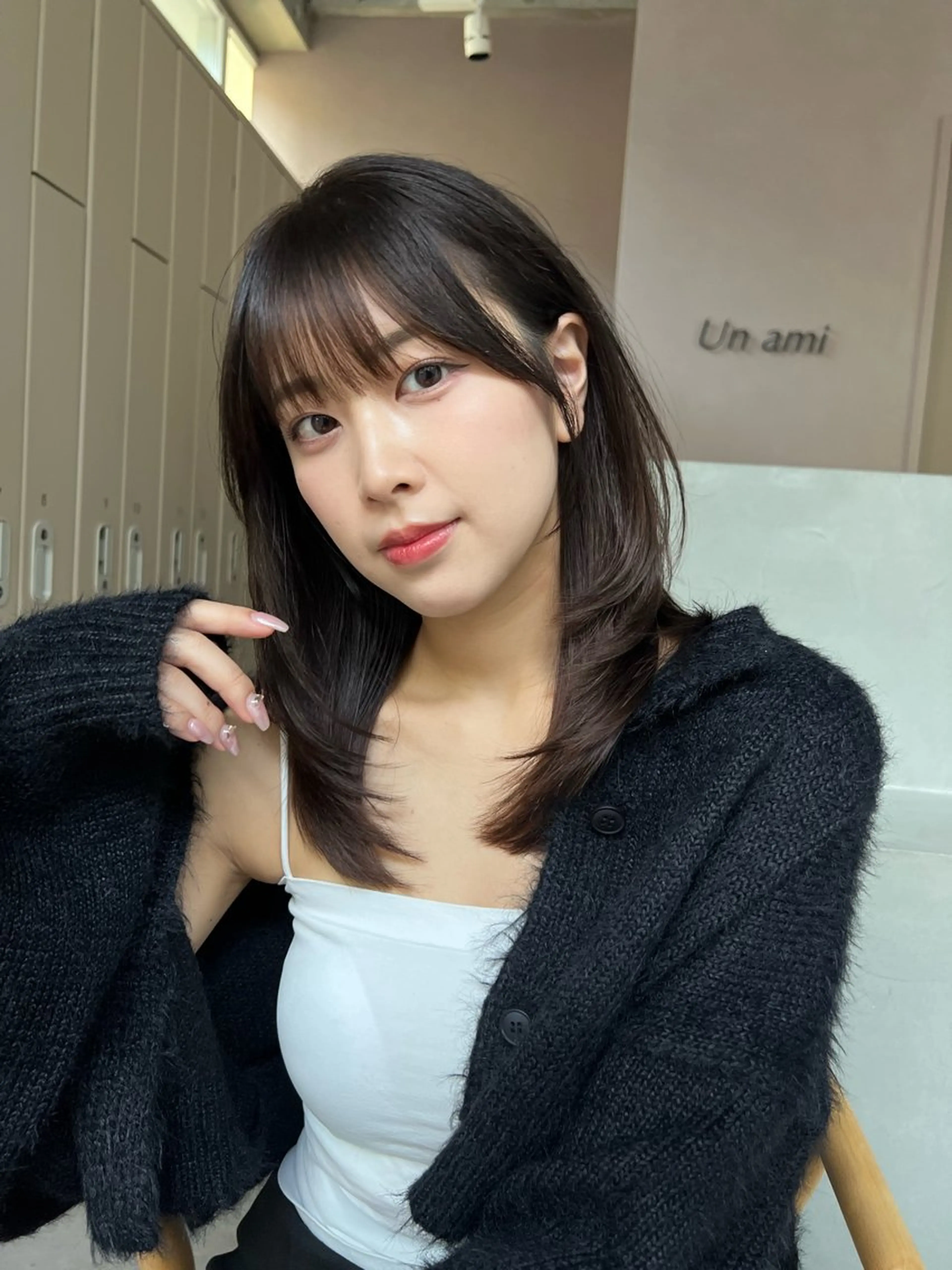 ミディアム レイヤーカット/ くびれヘア佐藤大空のヘアスタイル