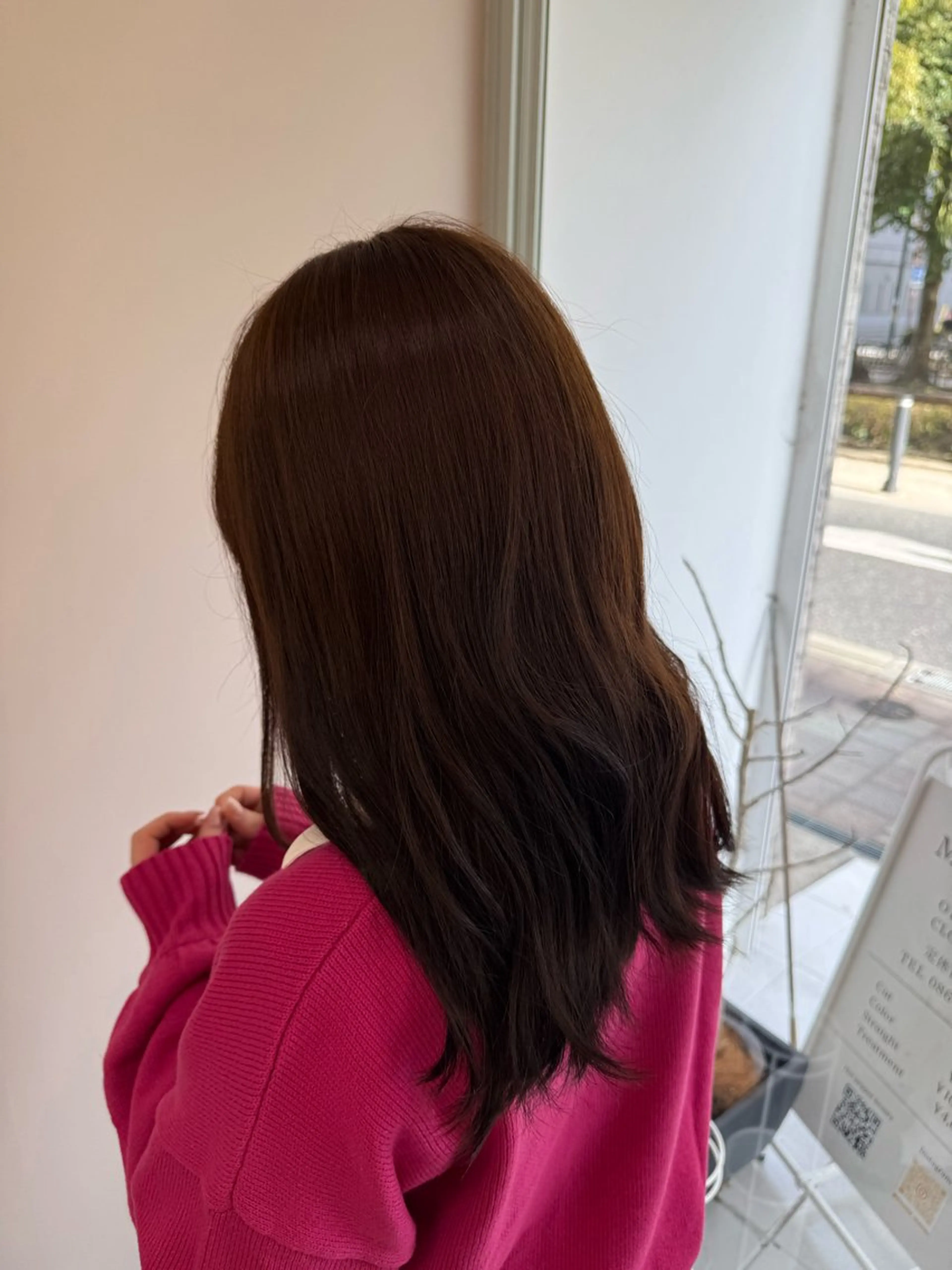 セミロング グレージュ/ブリーチ 岡山駅/のりまきのヘアスタイル