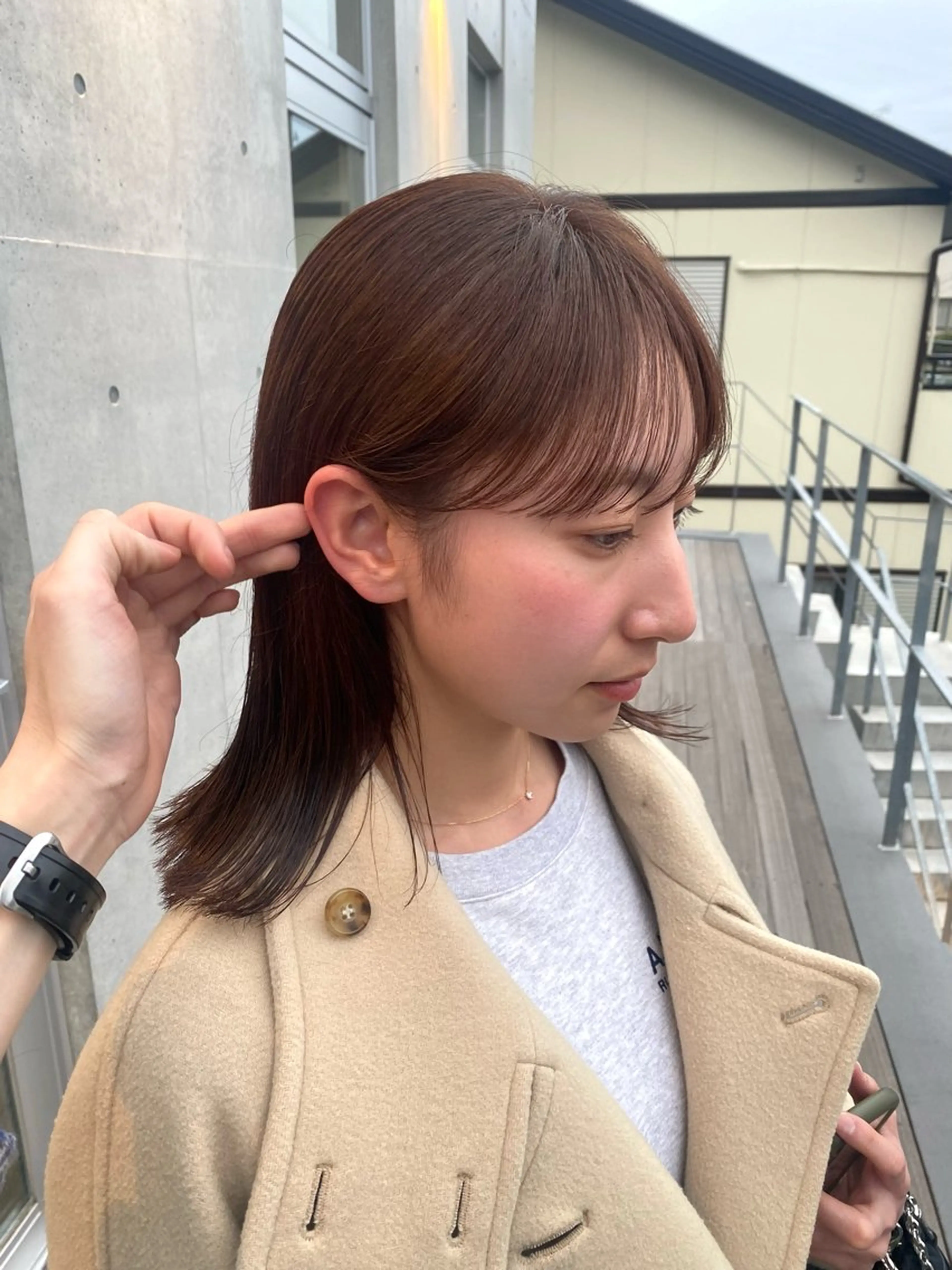 ミディアム カラー カット ヘアカラー トリートメント 村田 りょうやのヘアスタイル