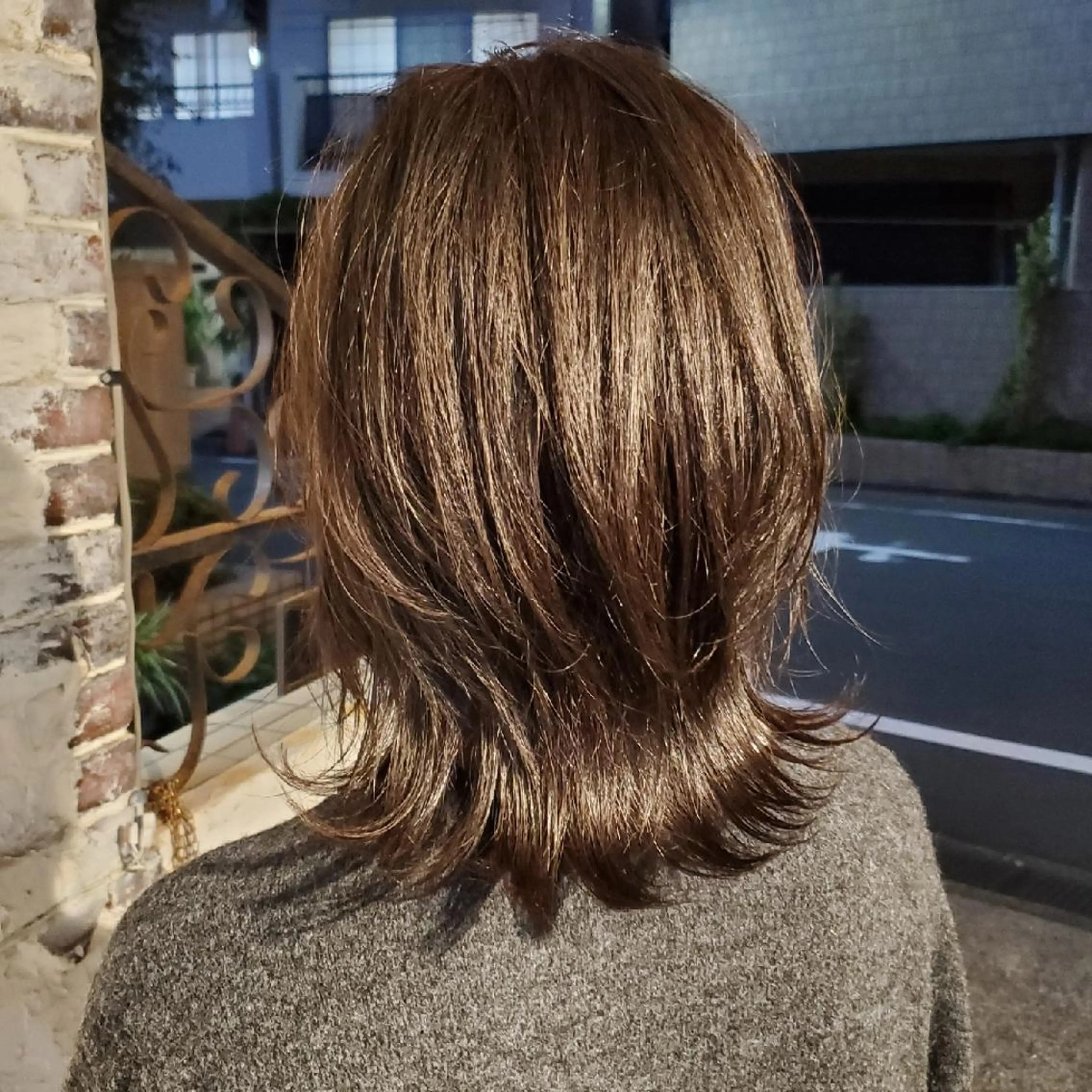 ミディアム カラー カット ヘアカラー トリートメント フリーランス所属・韓国ヘア レイヤー くびれヘアMATSUのヘアスタイル