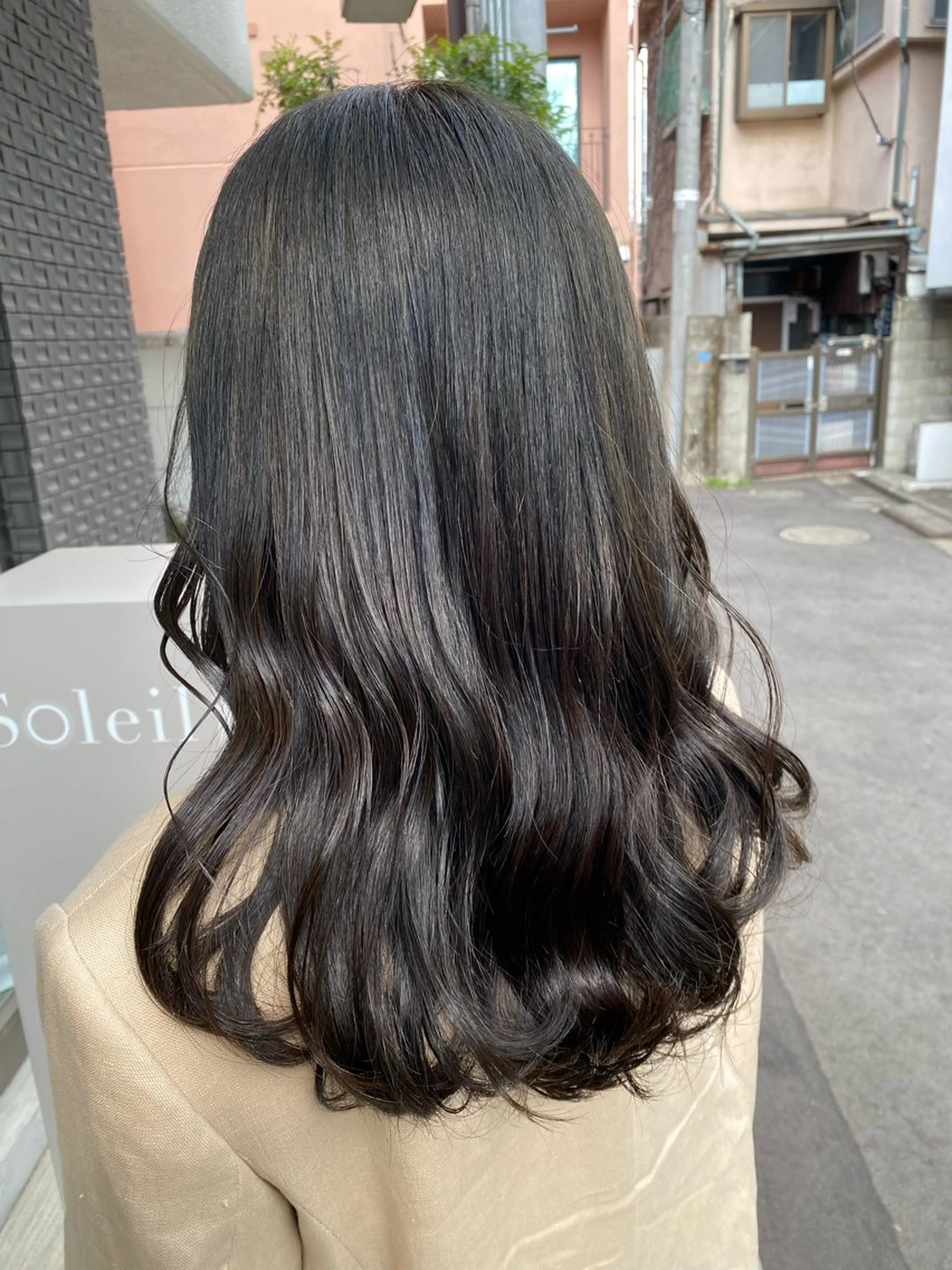 セミロング カラー グレージュ オリーブグレージュ オリーブグレー グレージュ/透明感/ 韓国ヘア/RISAのヘアスタイル